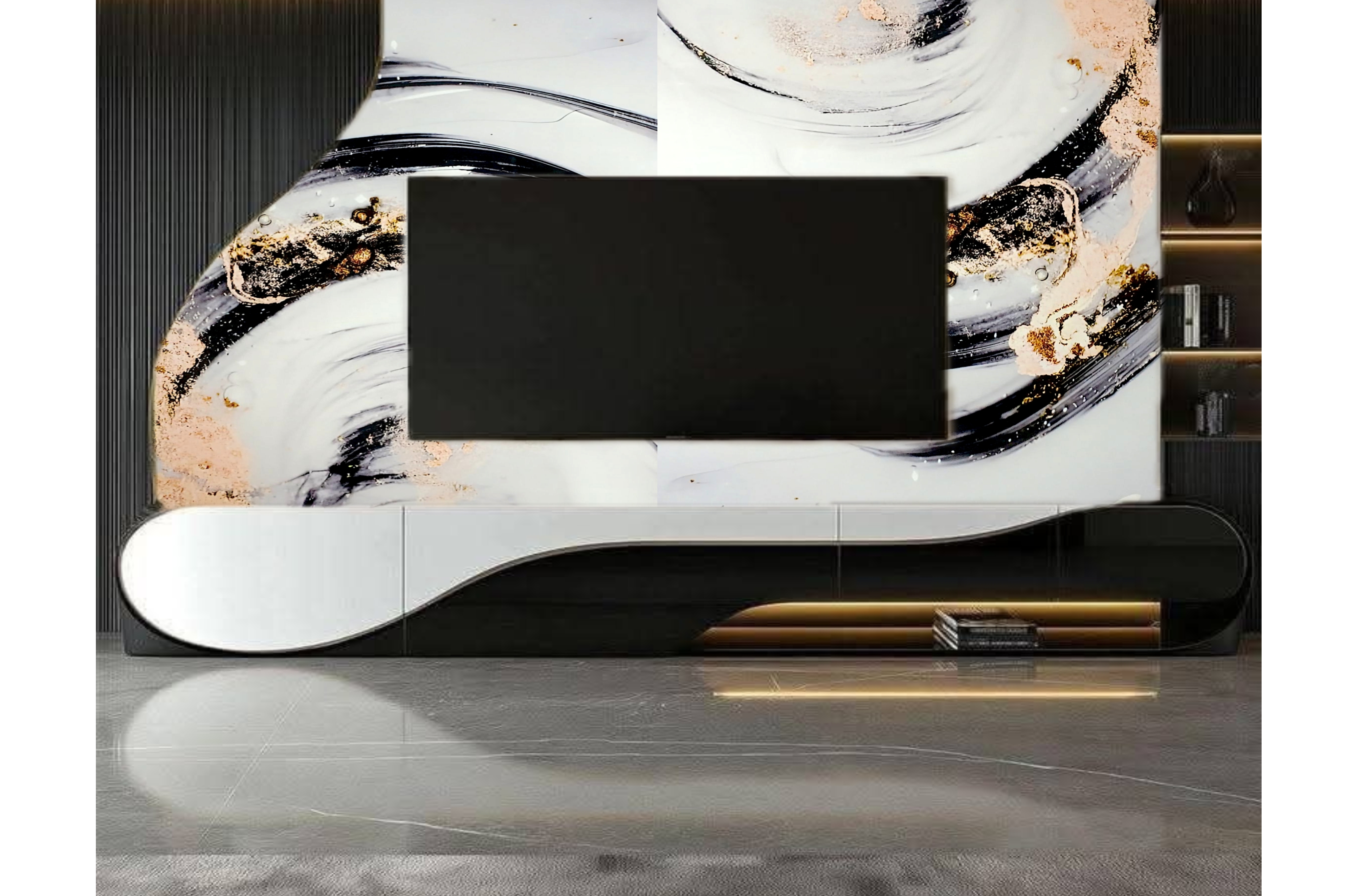 ESTRA Media wall 3D UV Marble sheets 3mm 2440mm x 1240mm