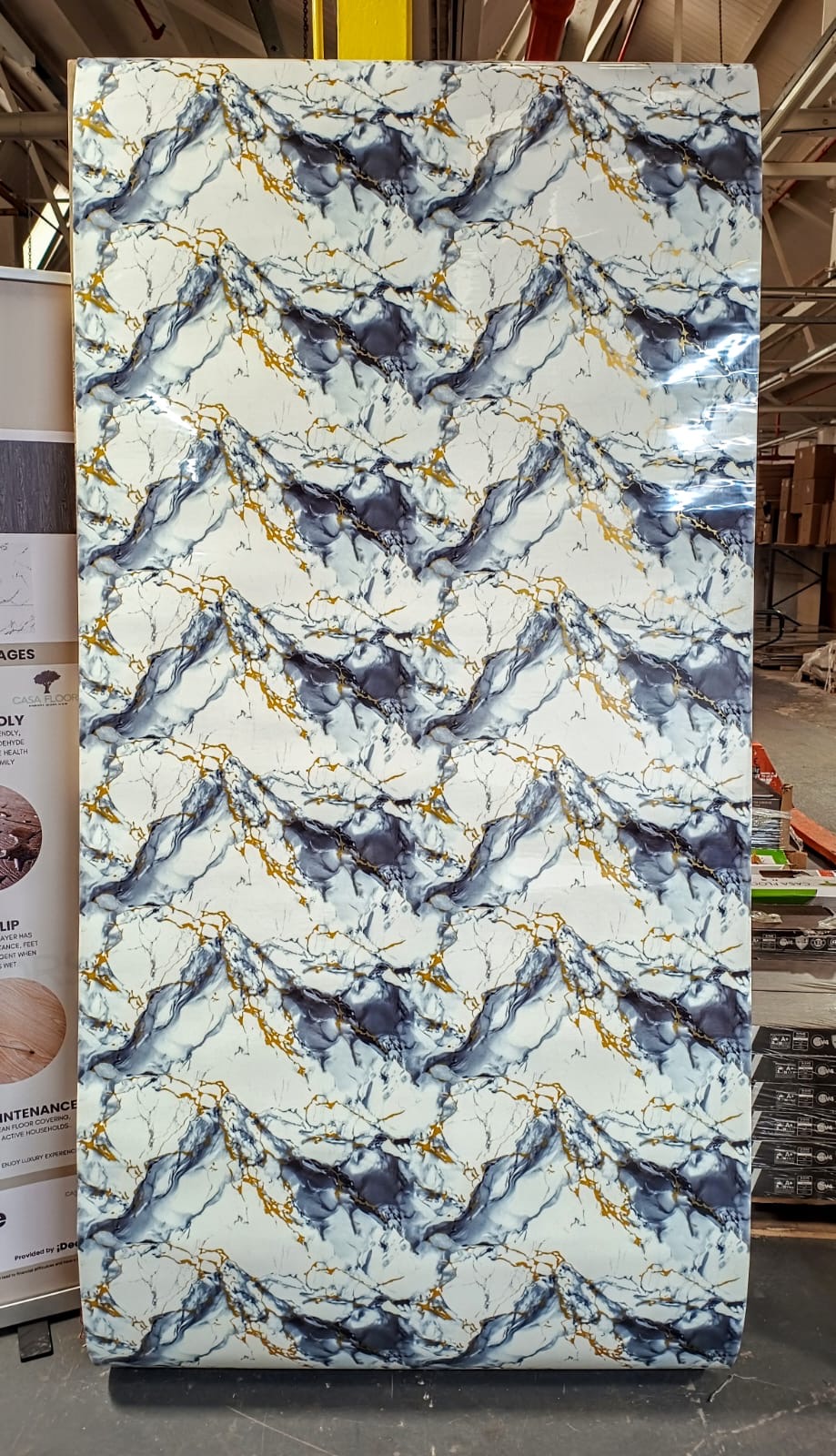 DIY Wall Panel Flexi Marble Finish Waterproof PE/PVC 2.8M x 1.2M Self Adhesive