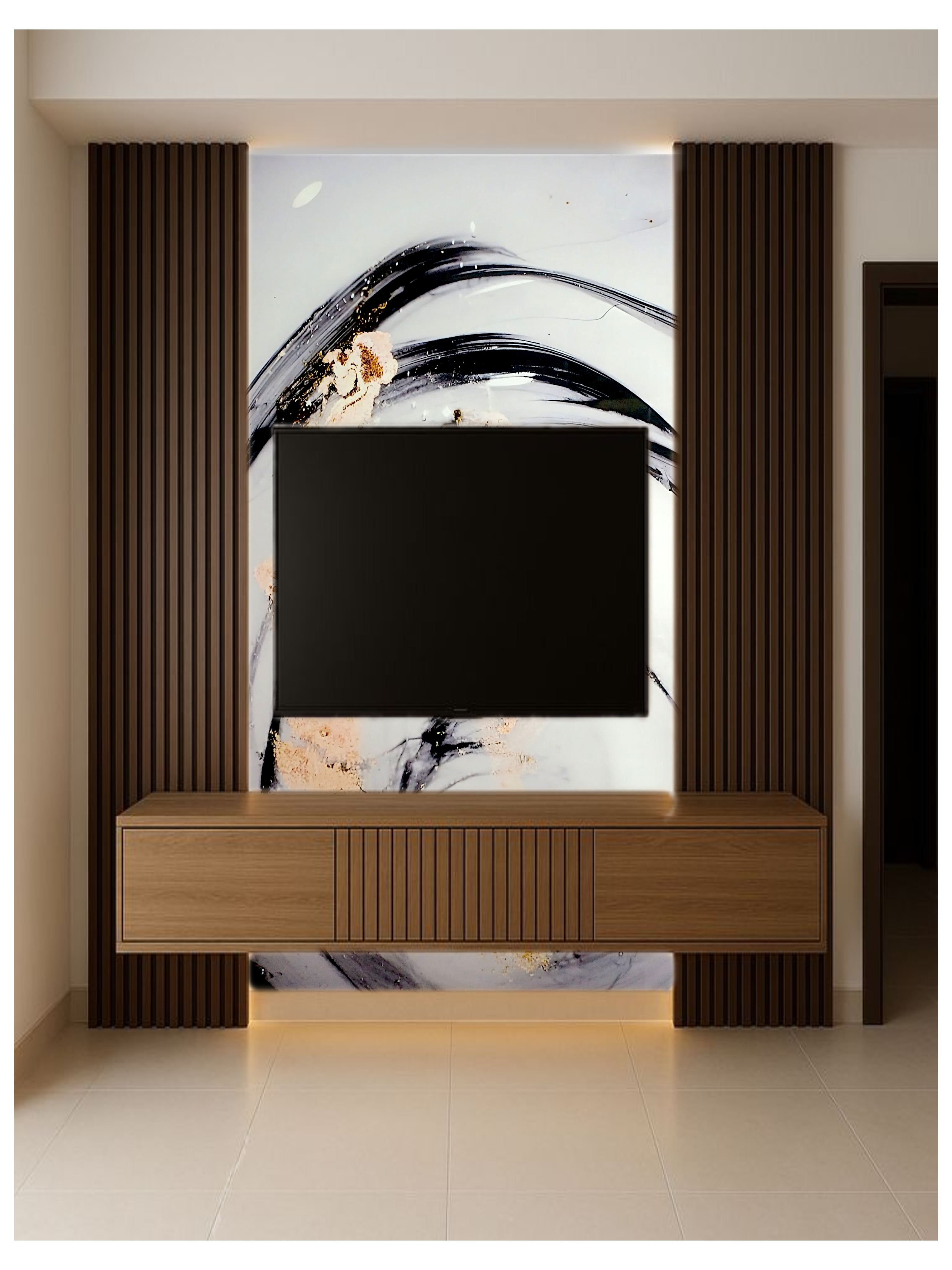 ESTRA Media wall 3D UV Marble sheets 3mm 2440mm x 1240mm