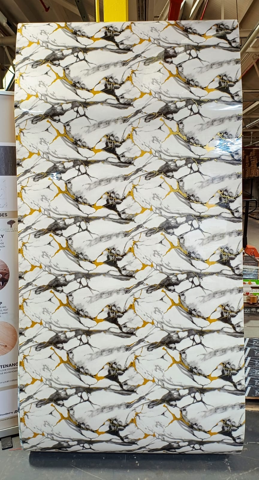 DIY Wall Panel Flexi Marble Finish Waterproof PE/PVC 2.8M x 1.2M Self Adhesive