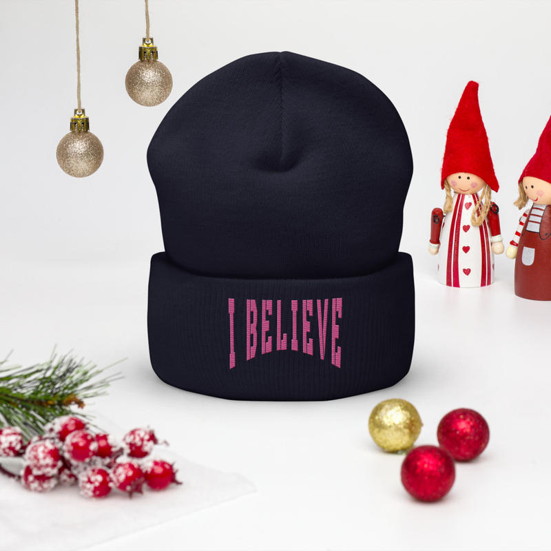 Brown 'Believe' Beanie