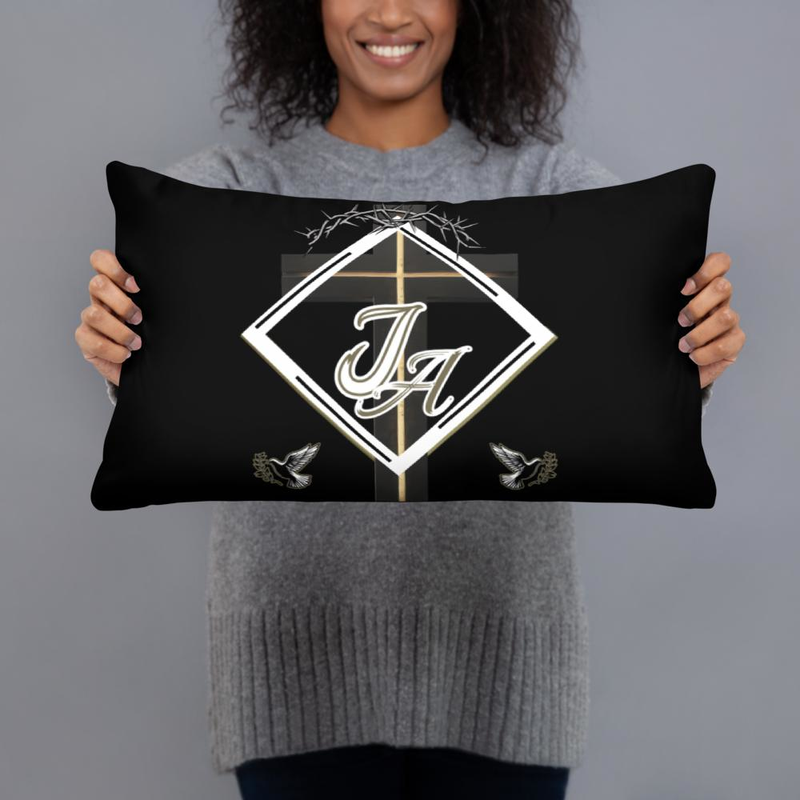 JA Monogram Decorative Pillow