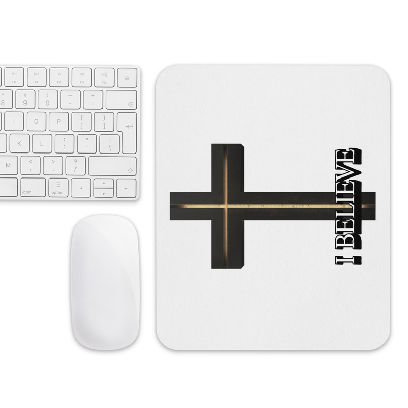 I Believe Cross Mouse Pad