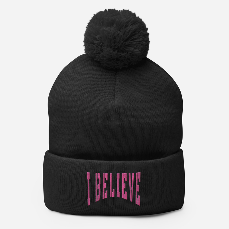Black Pom-Pom Beanie