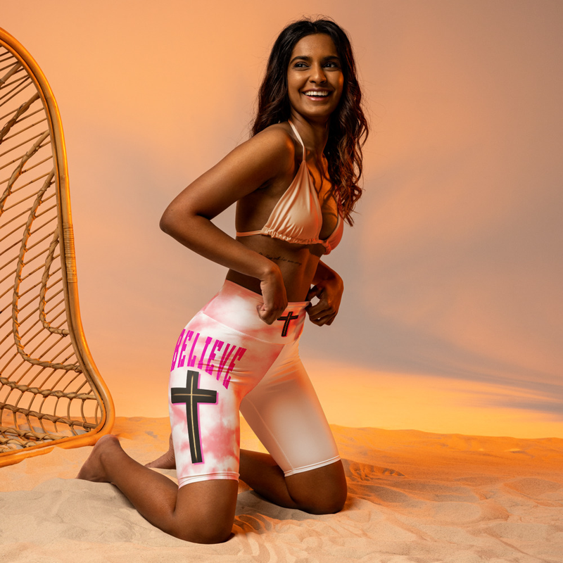 BELIEVE Tie-Dye Bike Shorts