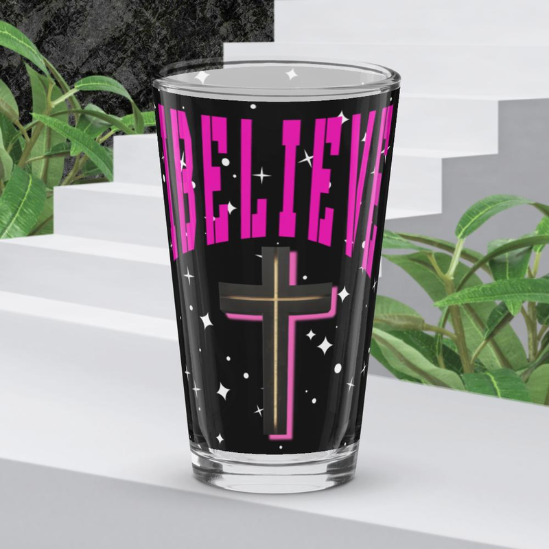 Believe Pint Glass