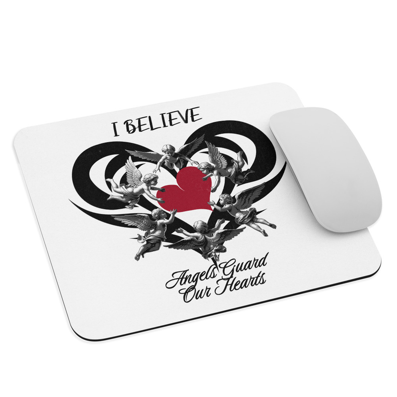 Guardian Angels Heart Mousepad