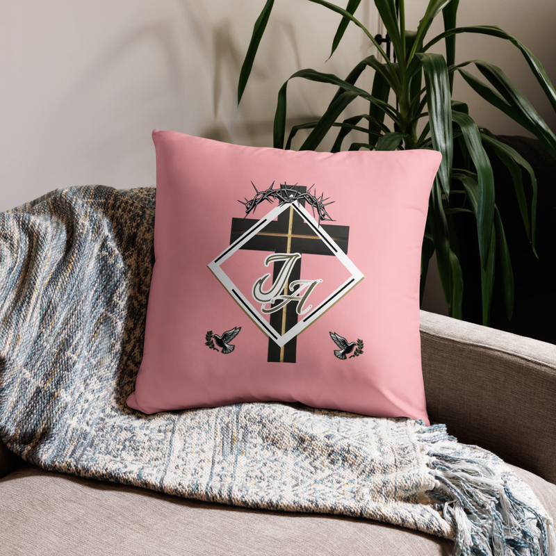 Decorative Throw Pillow with Monogram