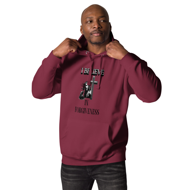 Maroon 'I Believe in Forgiveness' Hoodie
