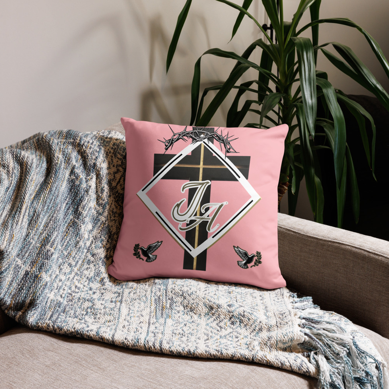 Decorative Throw Pillow with Monogram