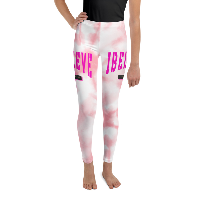 Pink Tie-Dye Inspirational Leggings