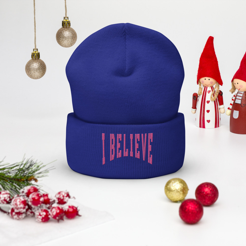 Brown 'Believe' Beanie