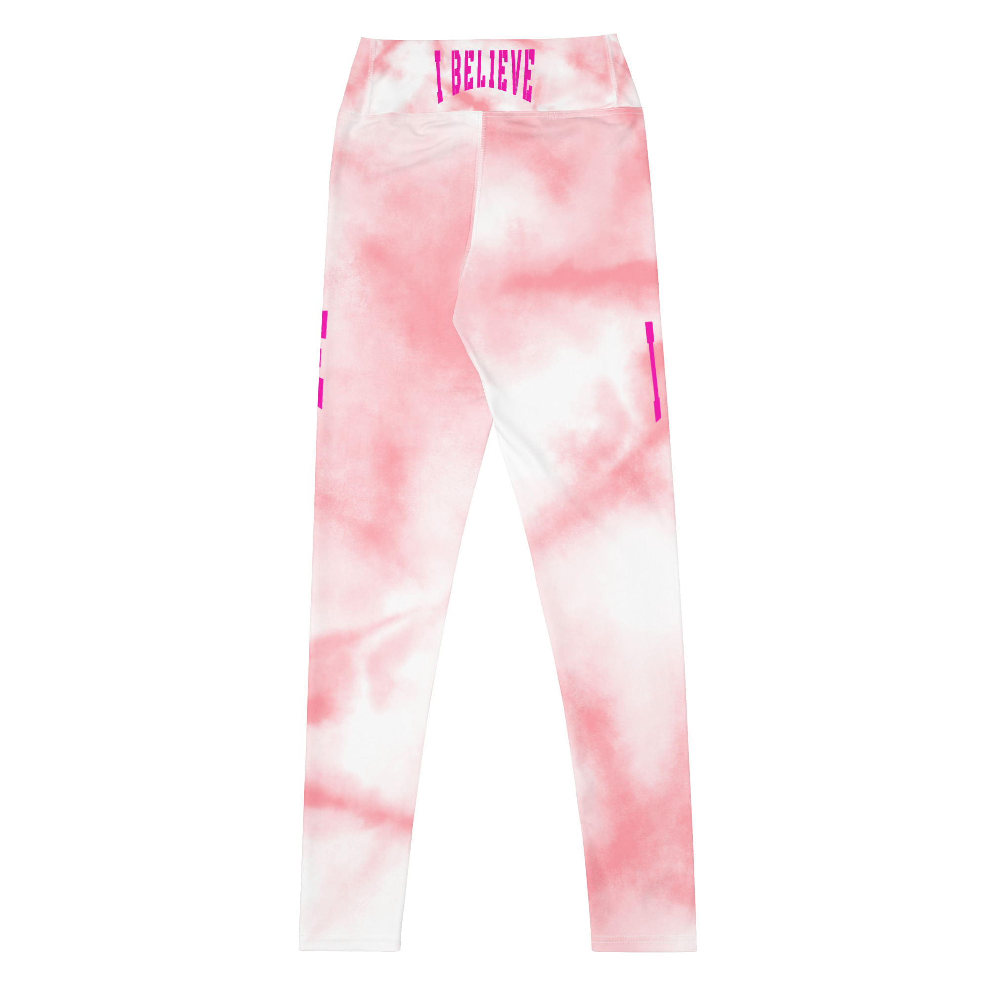 Pink Tie-Dye 'I Believe' Leggings
