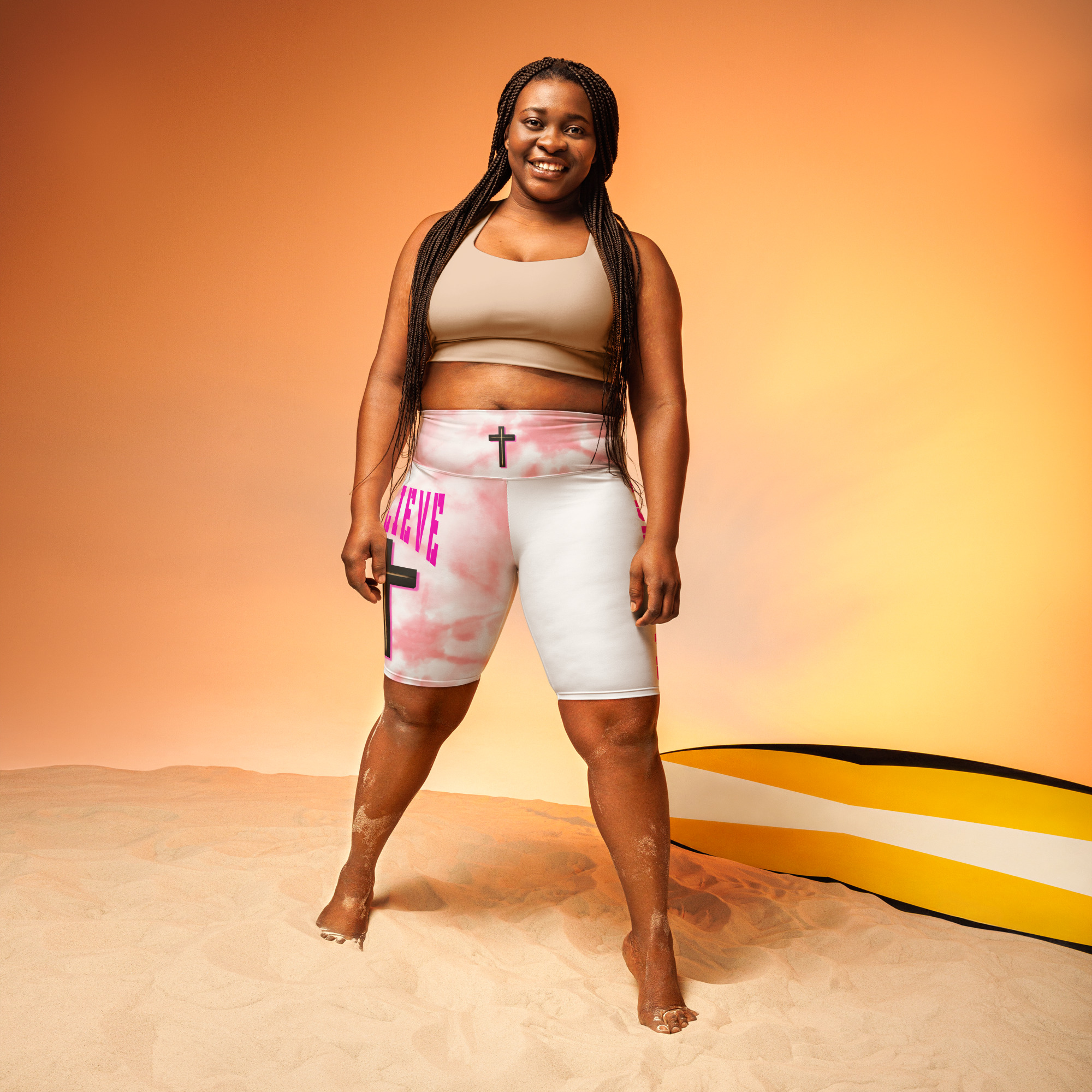 BELIEVE Tie-Dye Bike Shorts