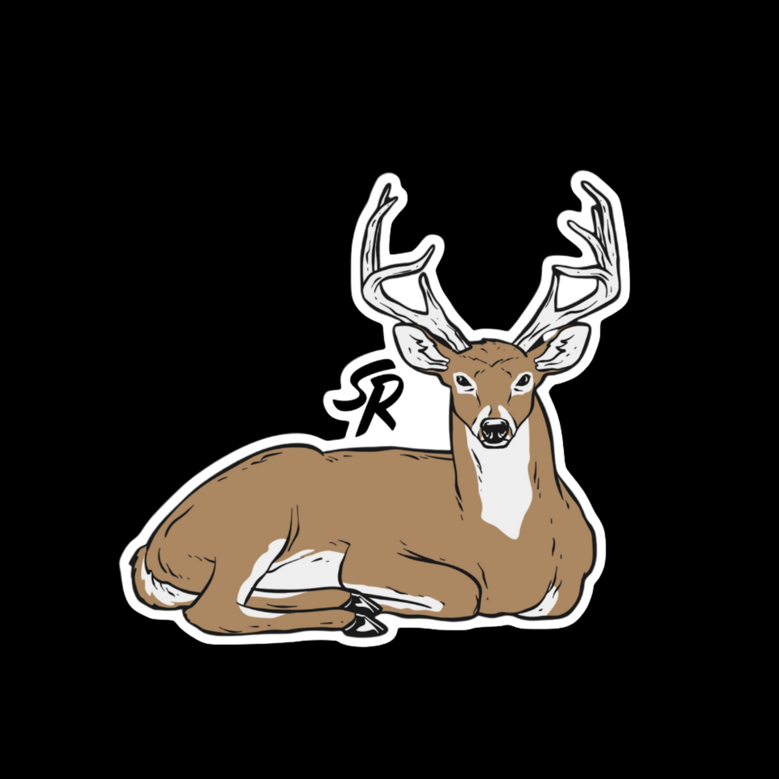 Whitetail Buck Sticker 3.25in