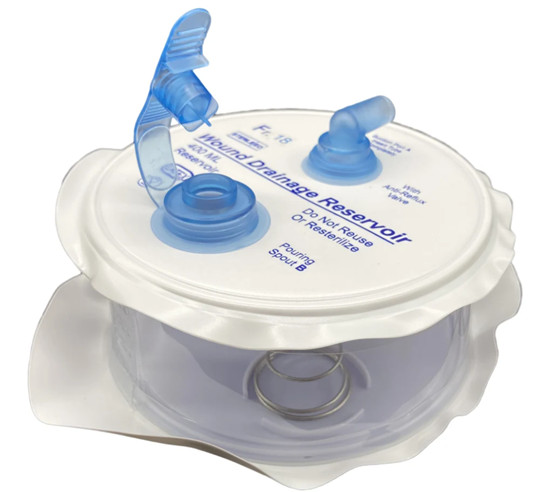 Wound Drainage Set with Spring Reservoir