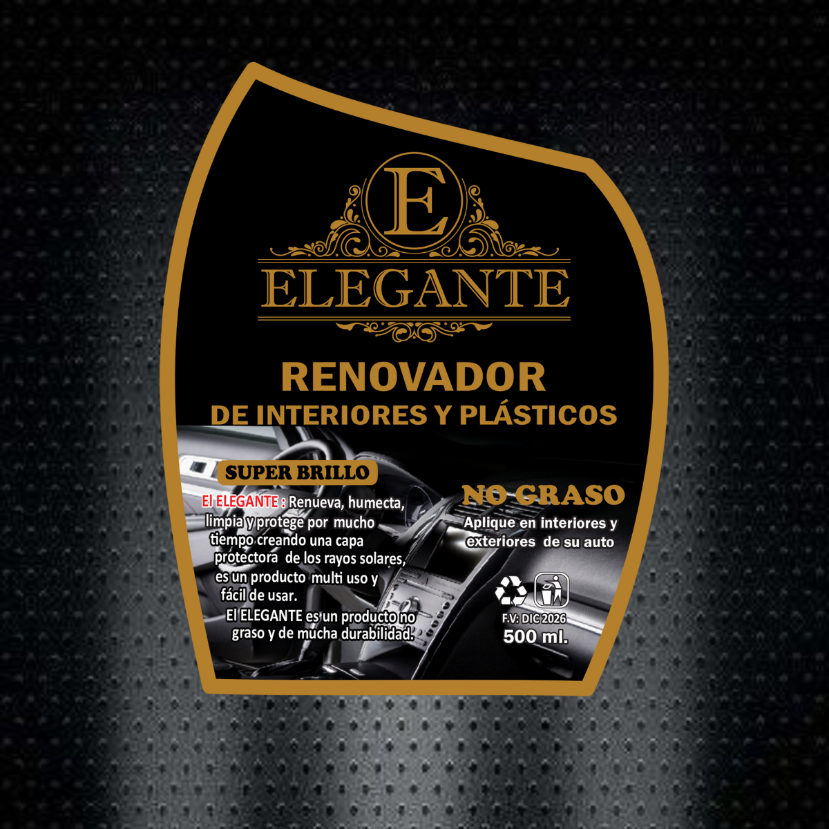 Renovador de interiores y plásticos