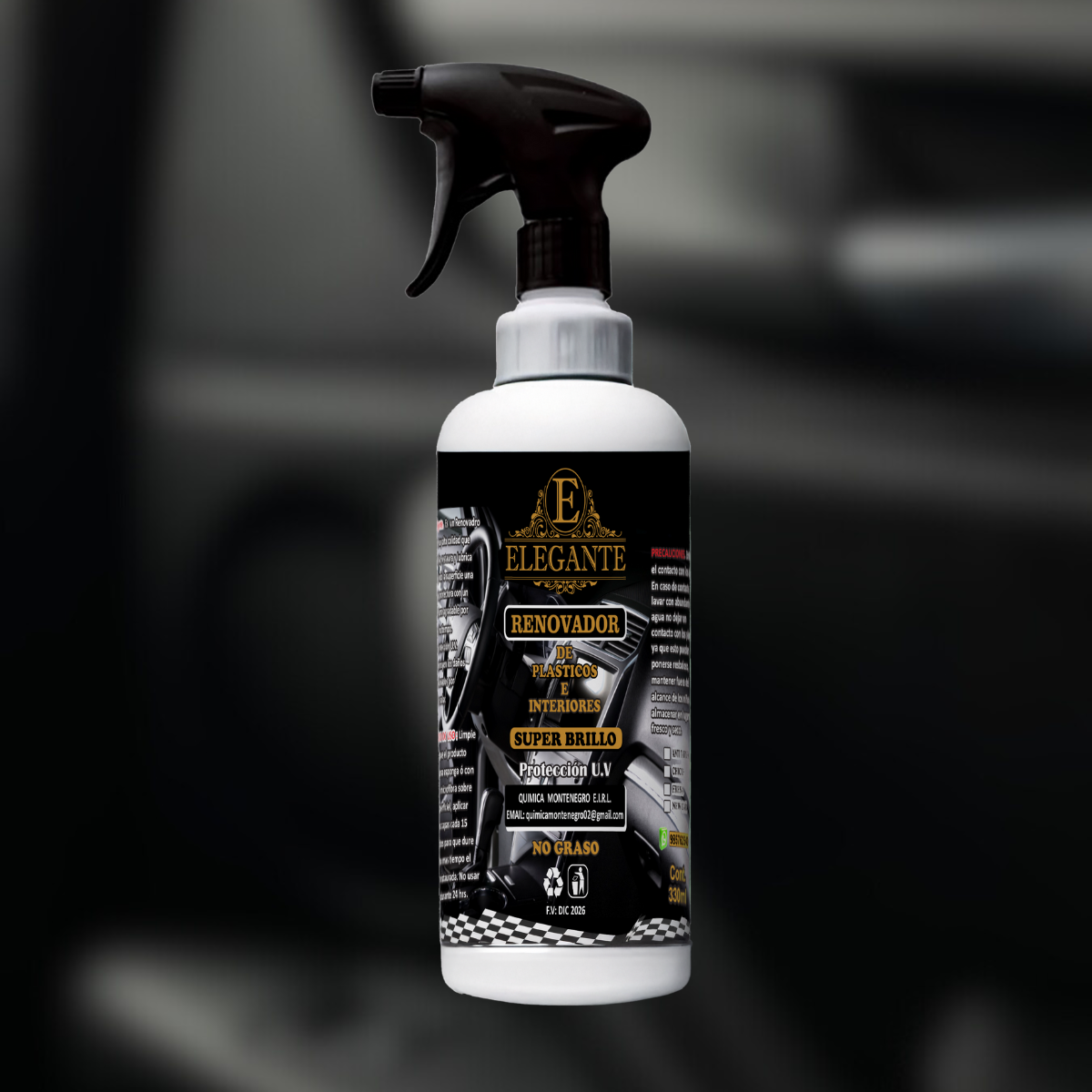 Renovador de plásticos y interiores super brillo