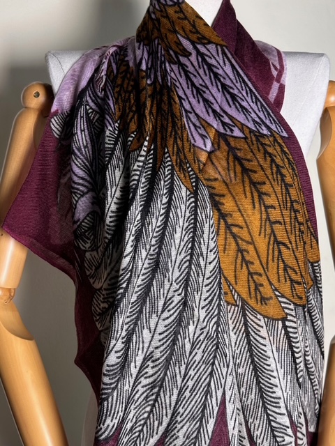 Feather Print Scarf