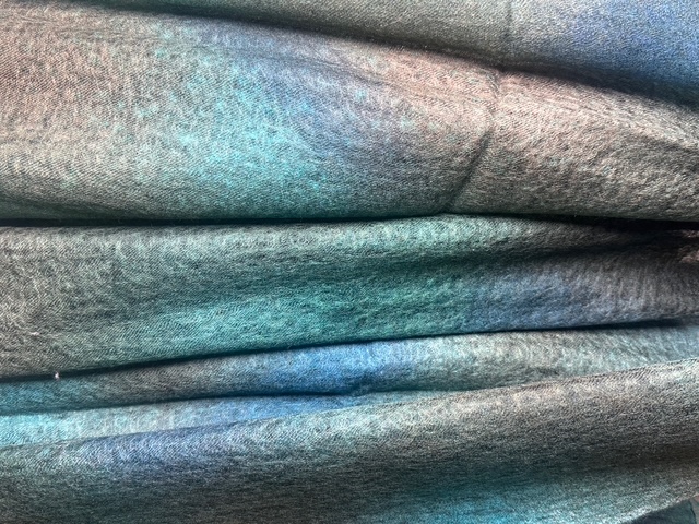 Green Forest - Cashmere Felted Shawl 