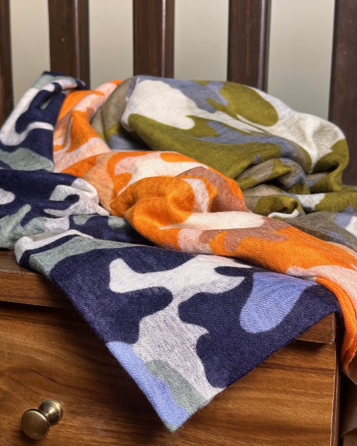 Camouflage - Cashmere Felted Shawl