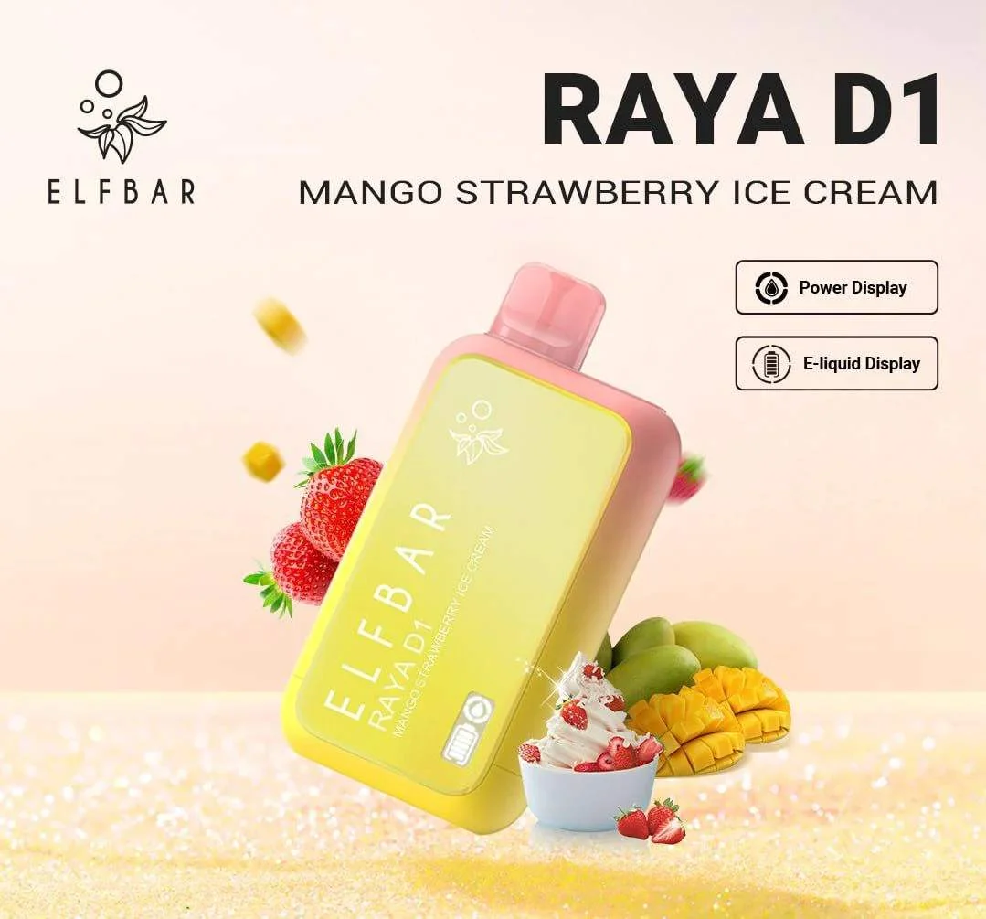Elfbar Raya D1 Mango Strawberry Ice Cream 