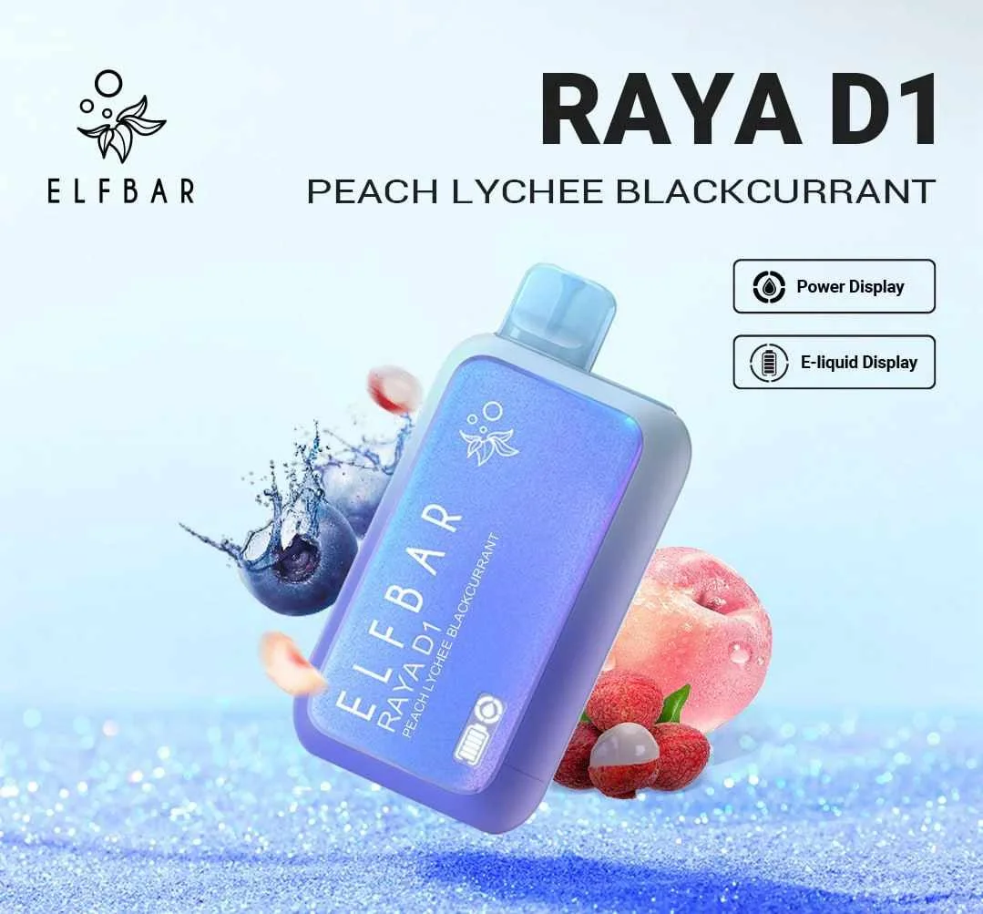 Elfbar Raya D1 Peach Lychee Blackcurrant
