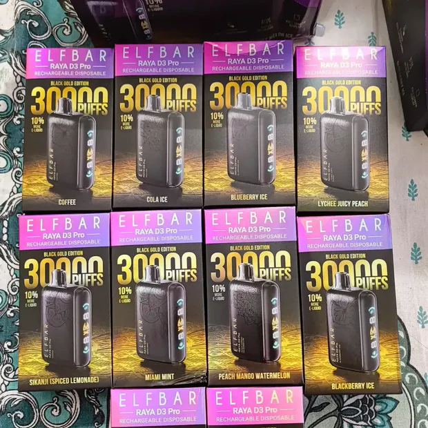 ELFBAR RAYA D3 Pro 30000PUFFS BLACKGOLD EDITION 