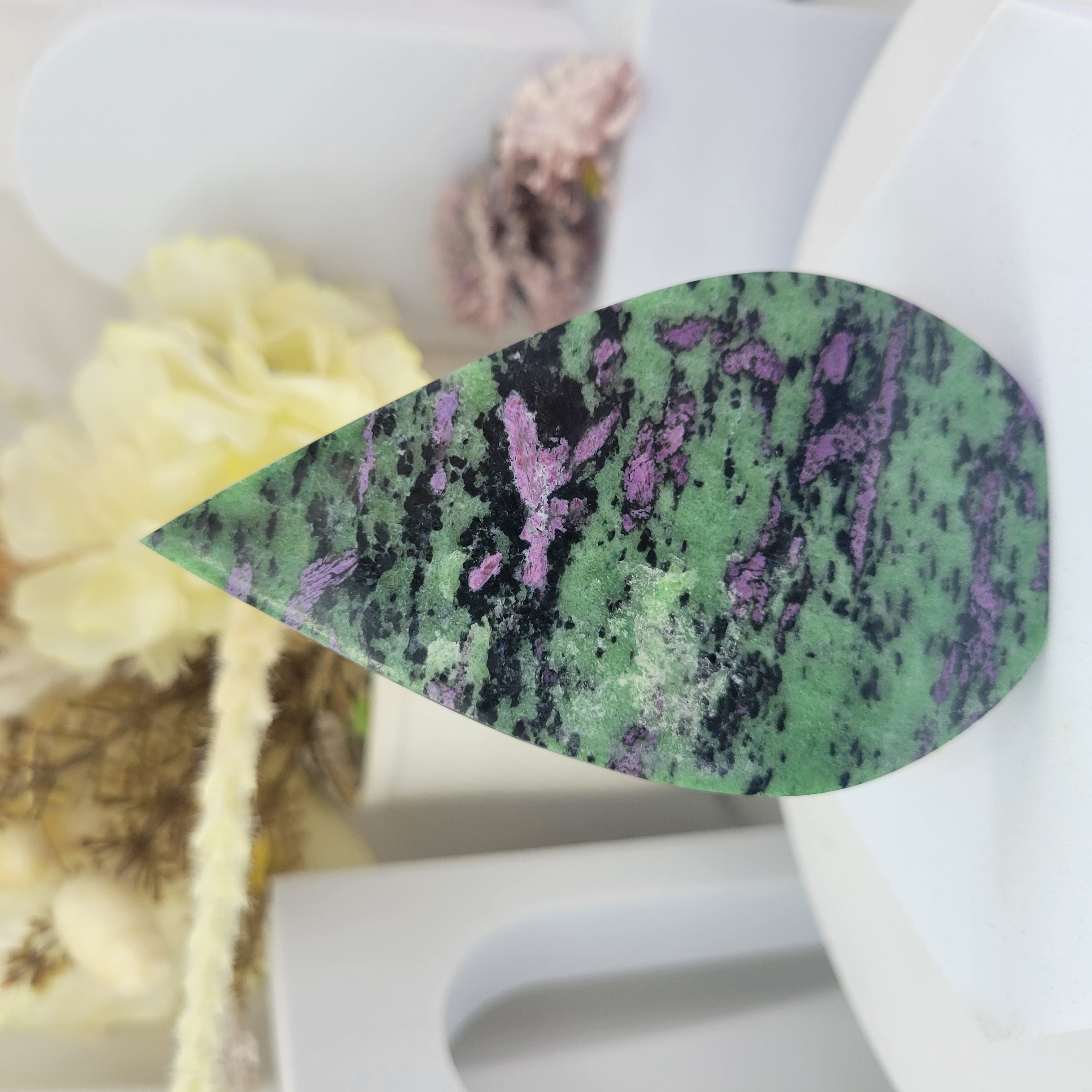 Ruby Zoisite Teardrop Flame