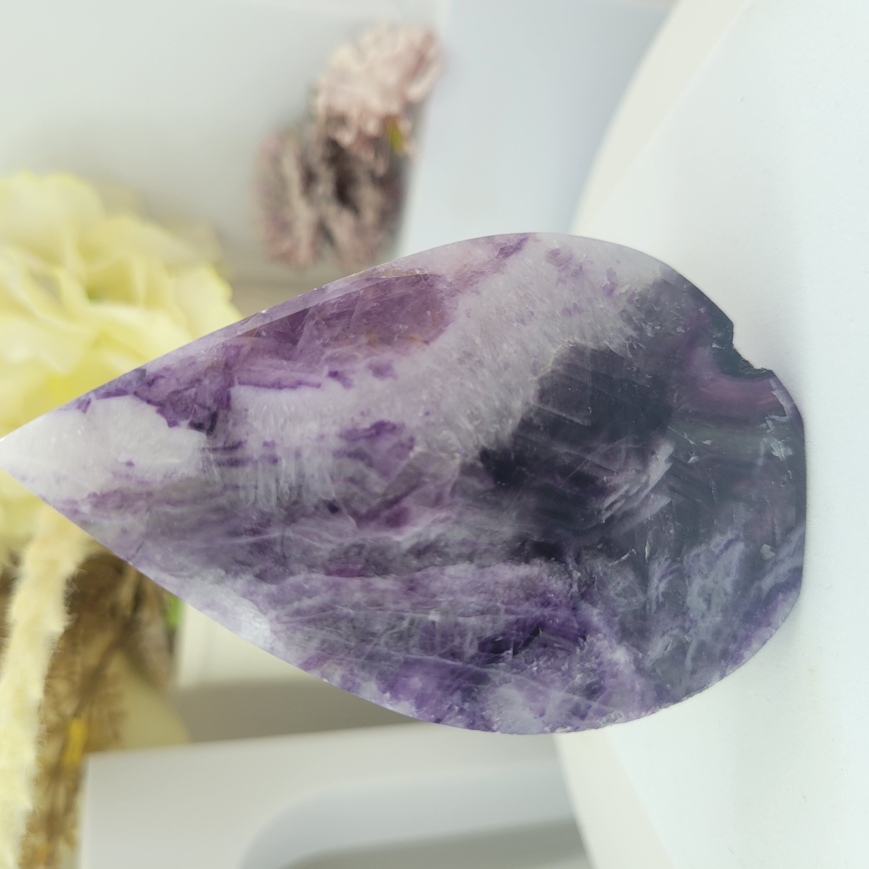 Druzy Rainbow Fluorite Teardrop Flame