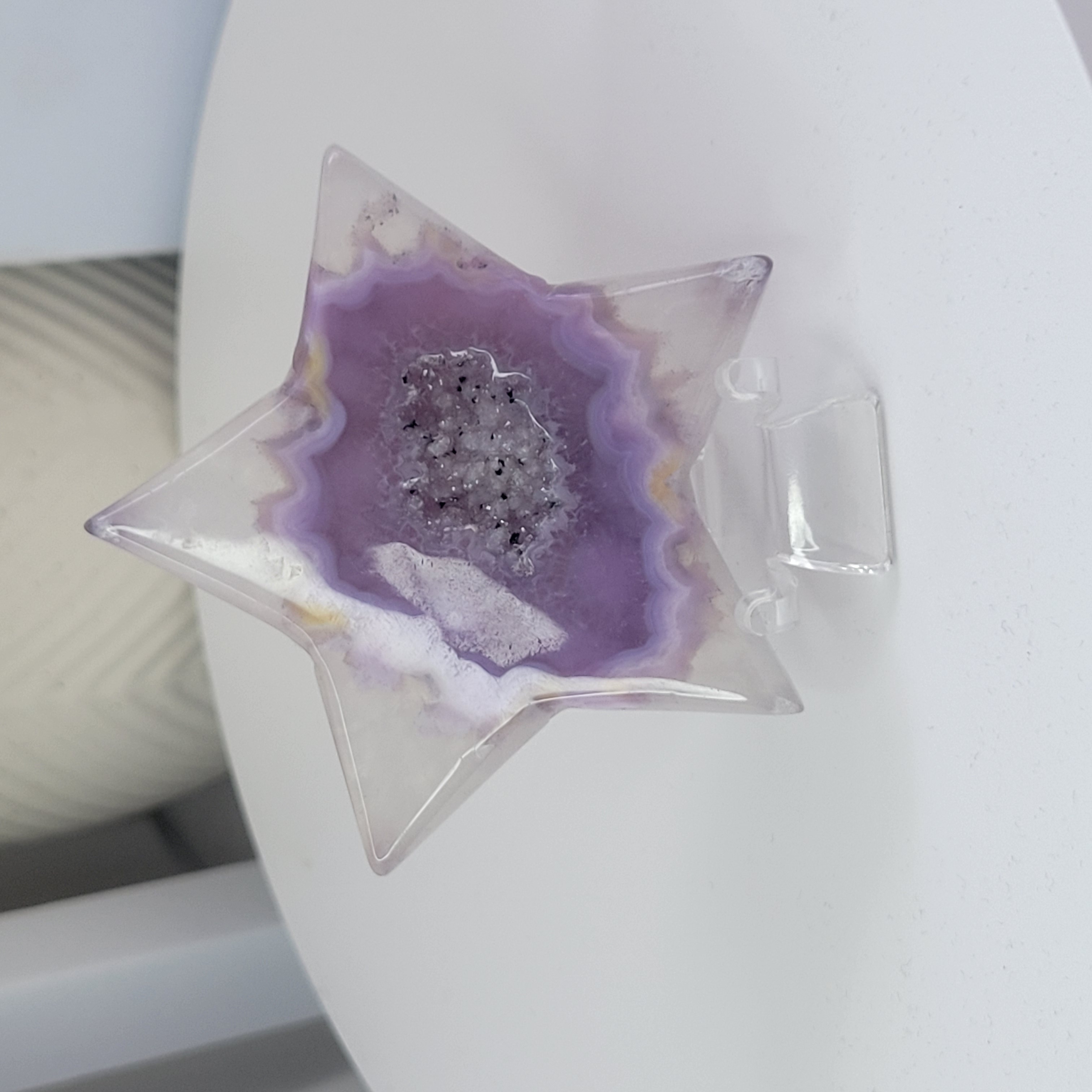 Pink Druzy Agate Star