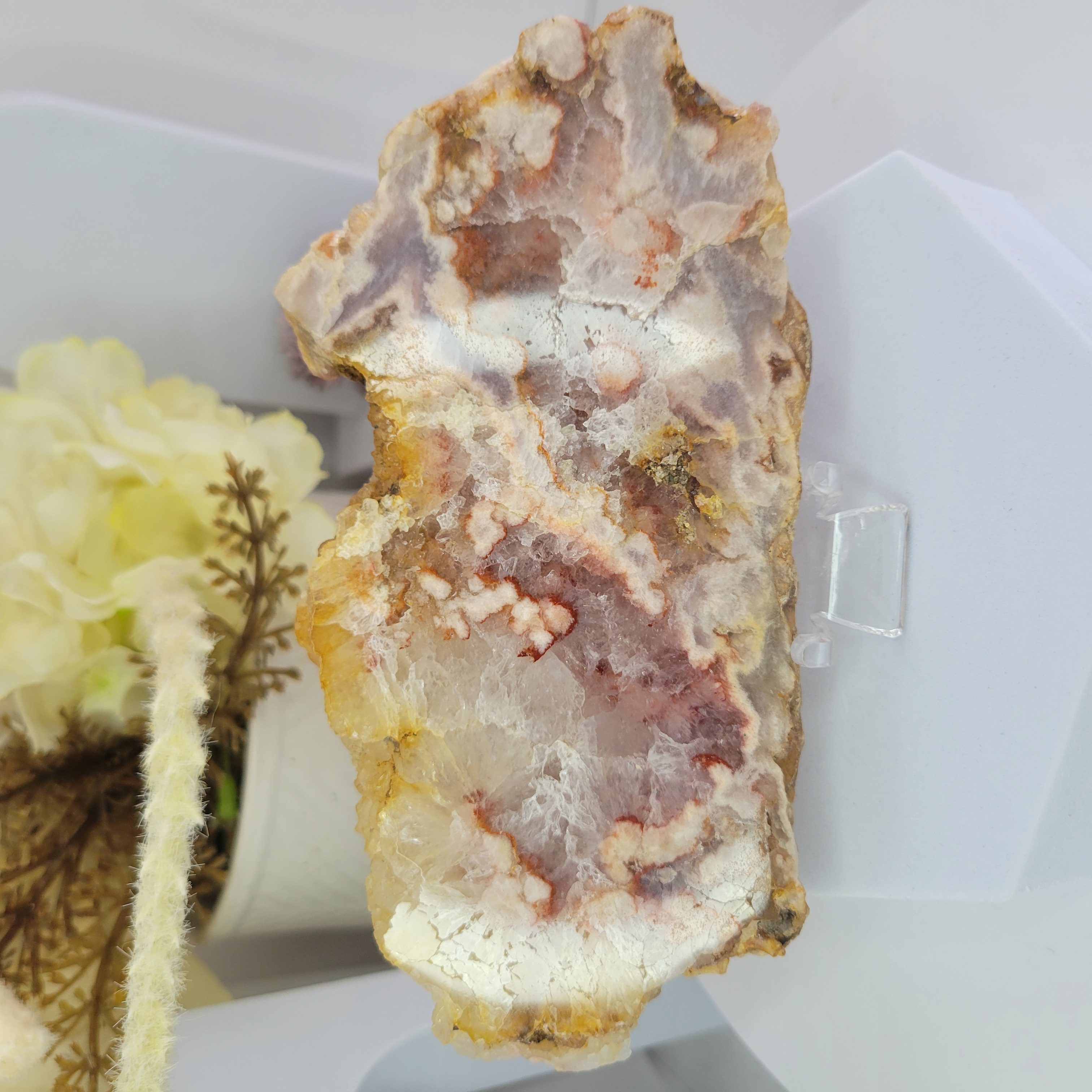 Pink Amethyst Slab + Stand 