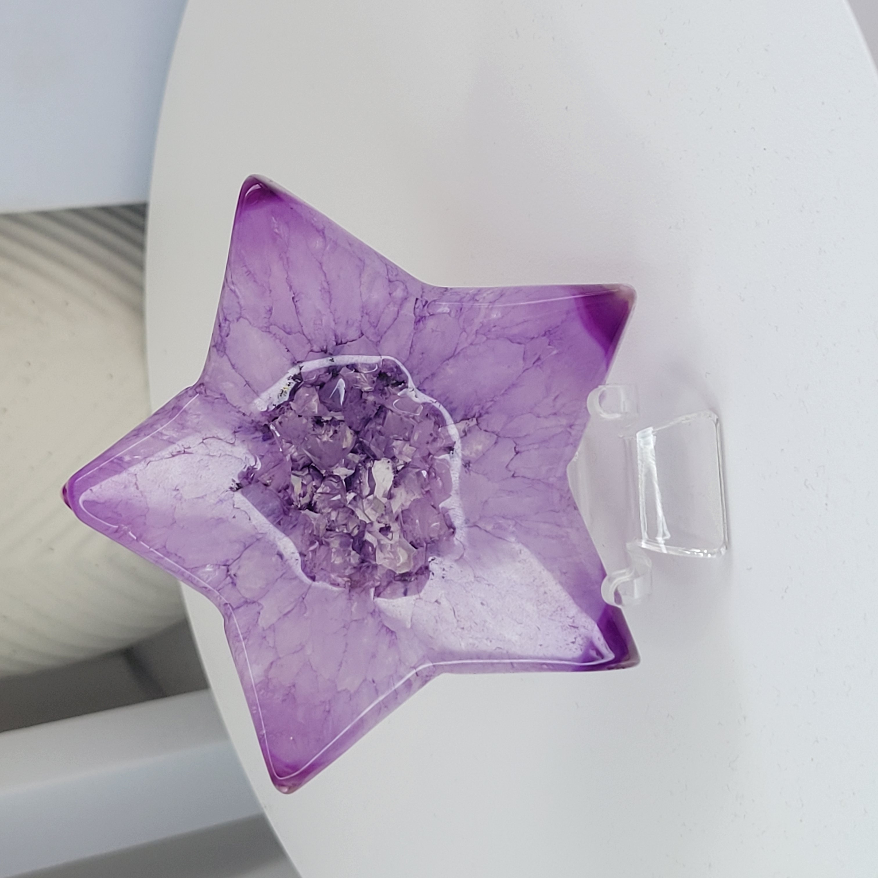 Purple Druzy Agate Star
