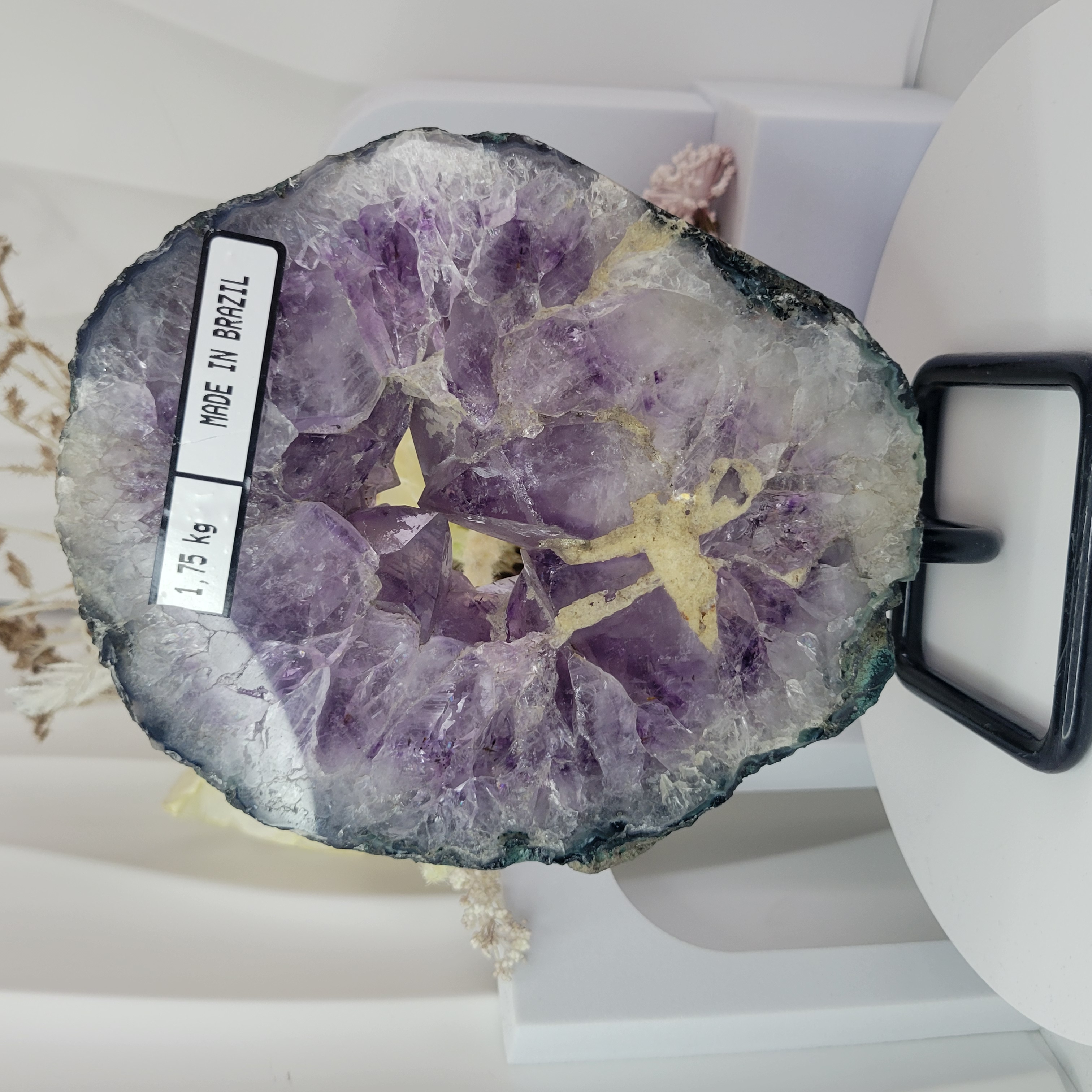 Amethyst Druzy Slab + Stand