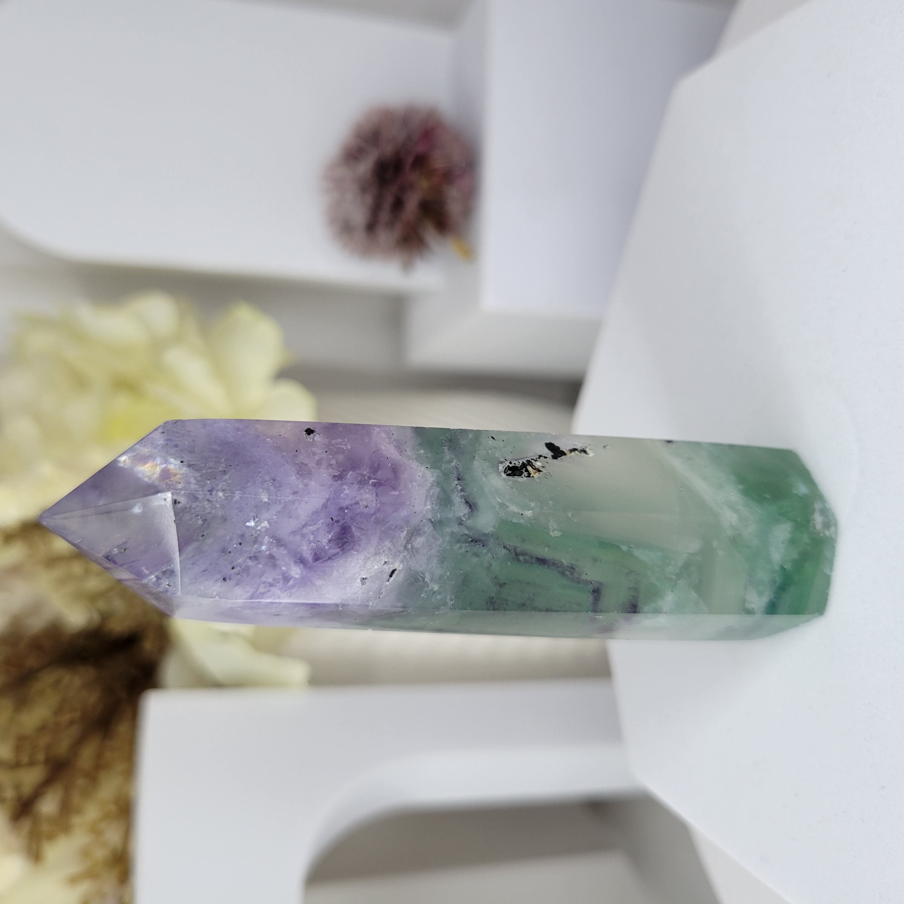 Rainbow Fluorite Point 10cm