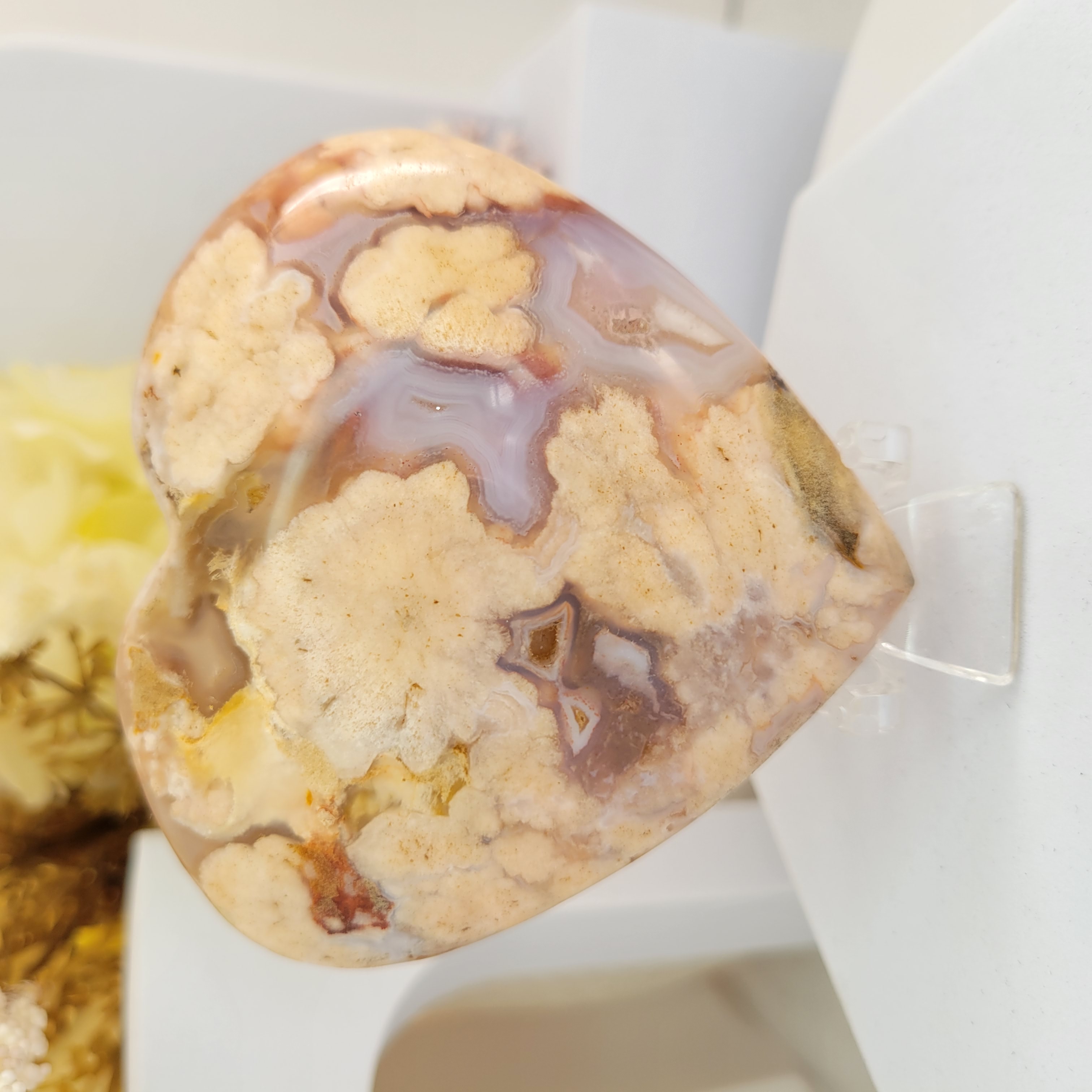 Druzy flower Agate Heart