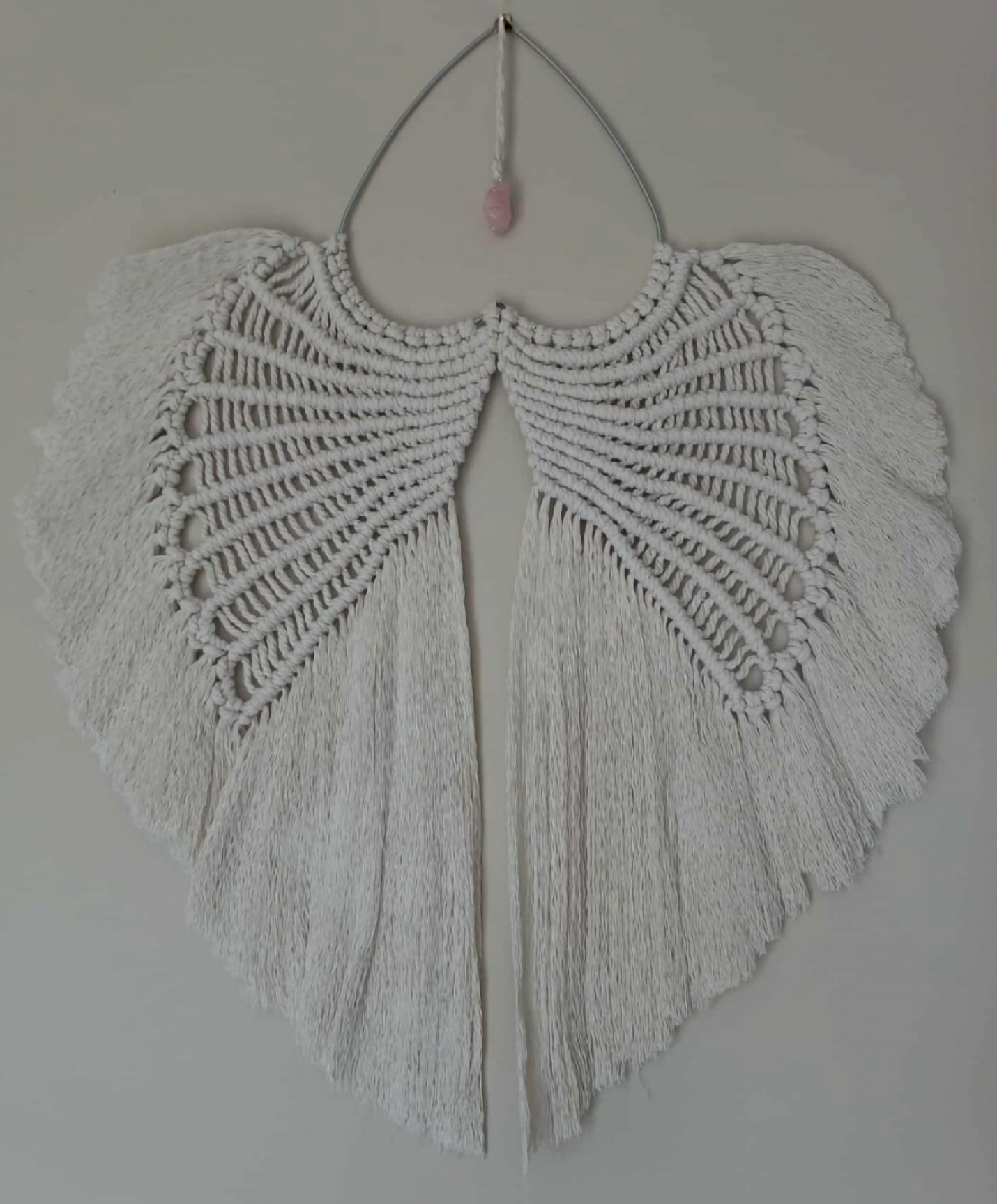 Angel Wing Heart Macrame - Rosequartzrtz