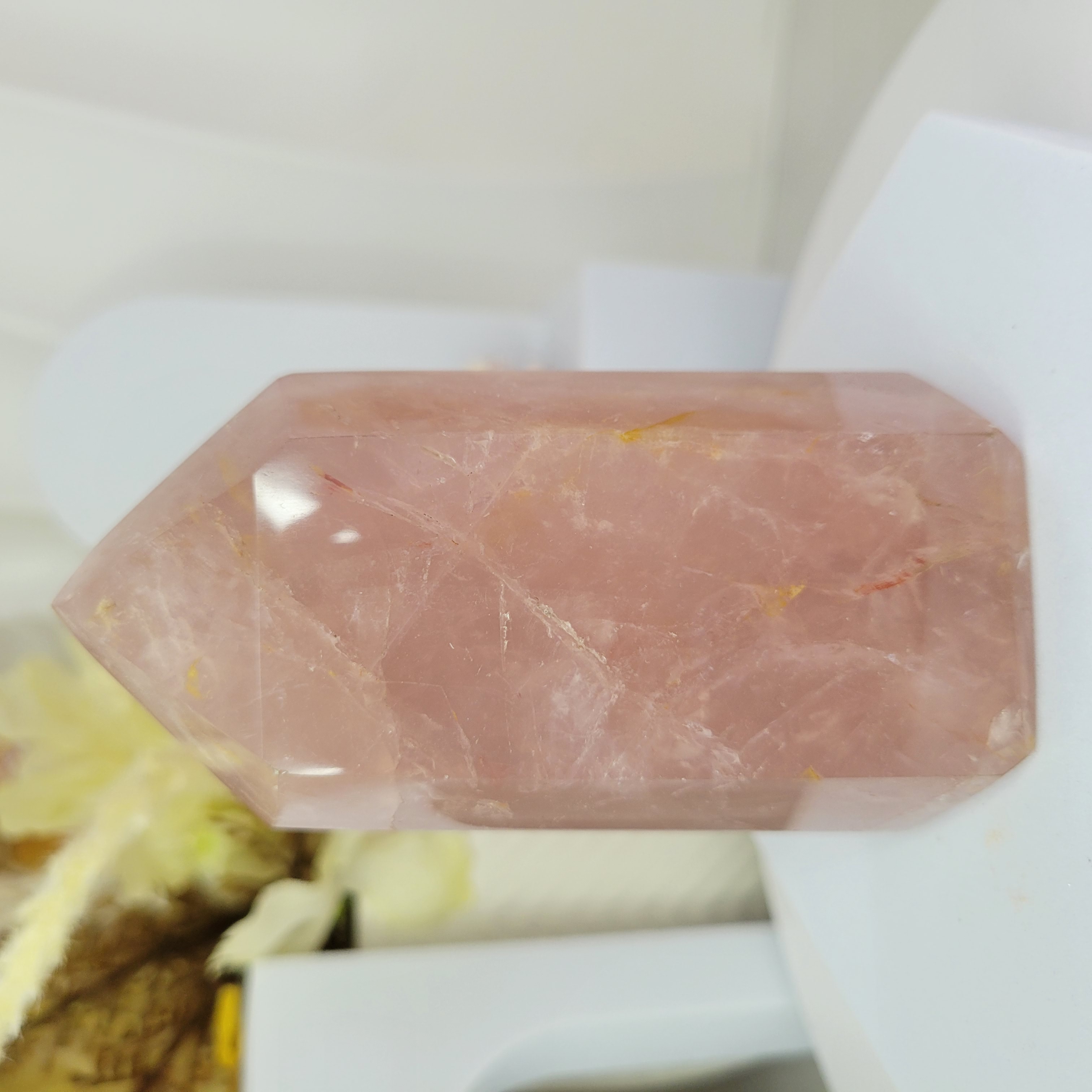 10.5cm Rose Quartz Tower
