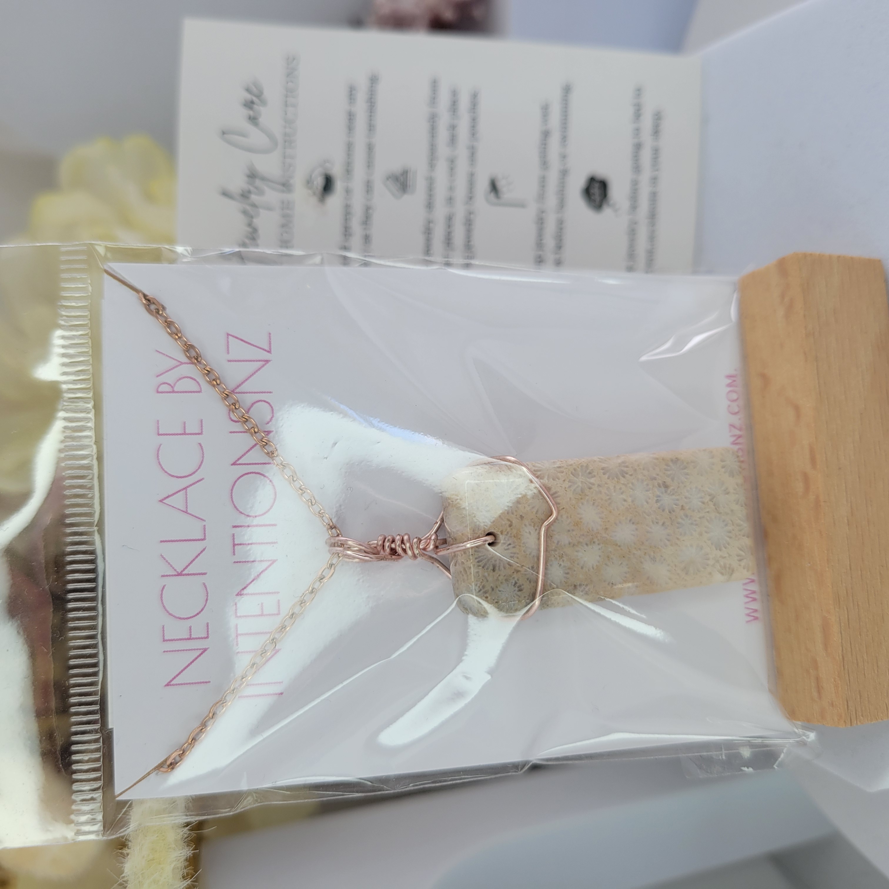 Coral Necklace- Rose Gold 