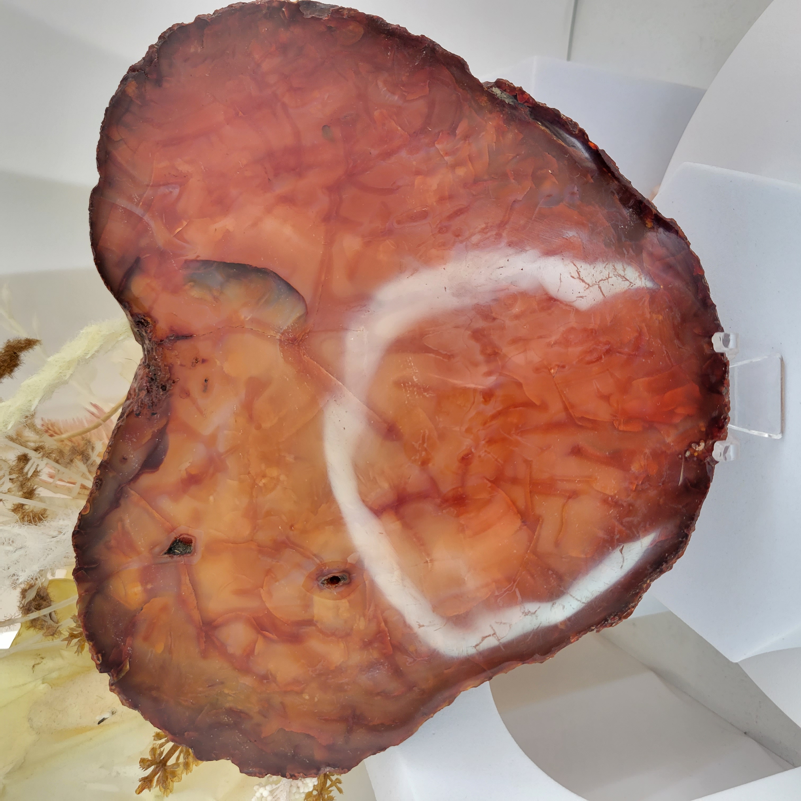 Large Carnelian Heart Slab