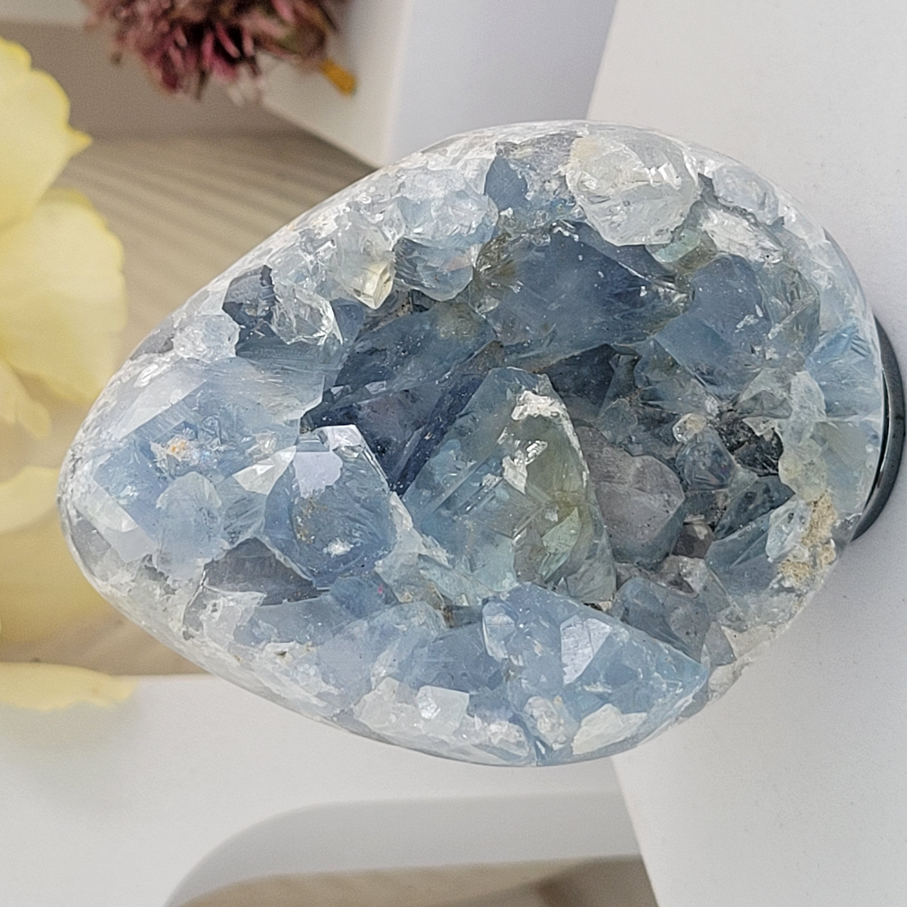 Druzy Celestite Egg