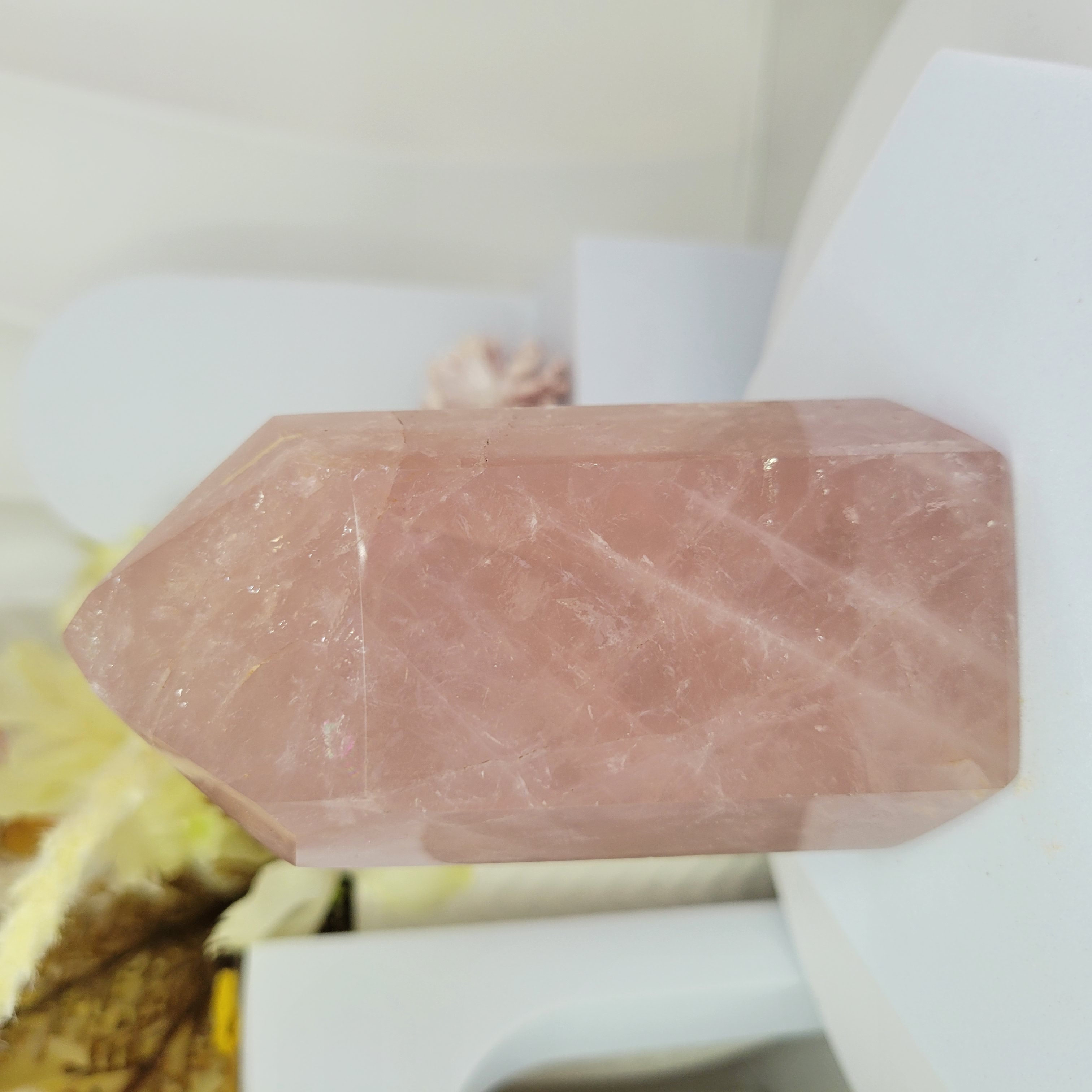 10.5cm Rose Quartz Tower