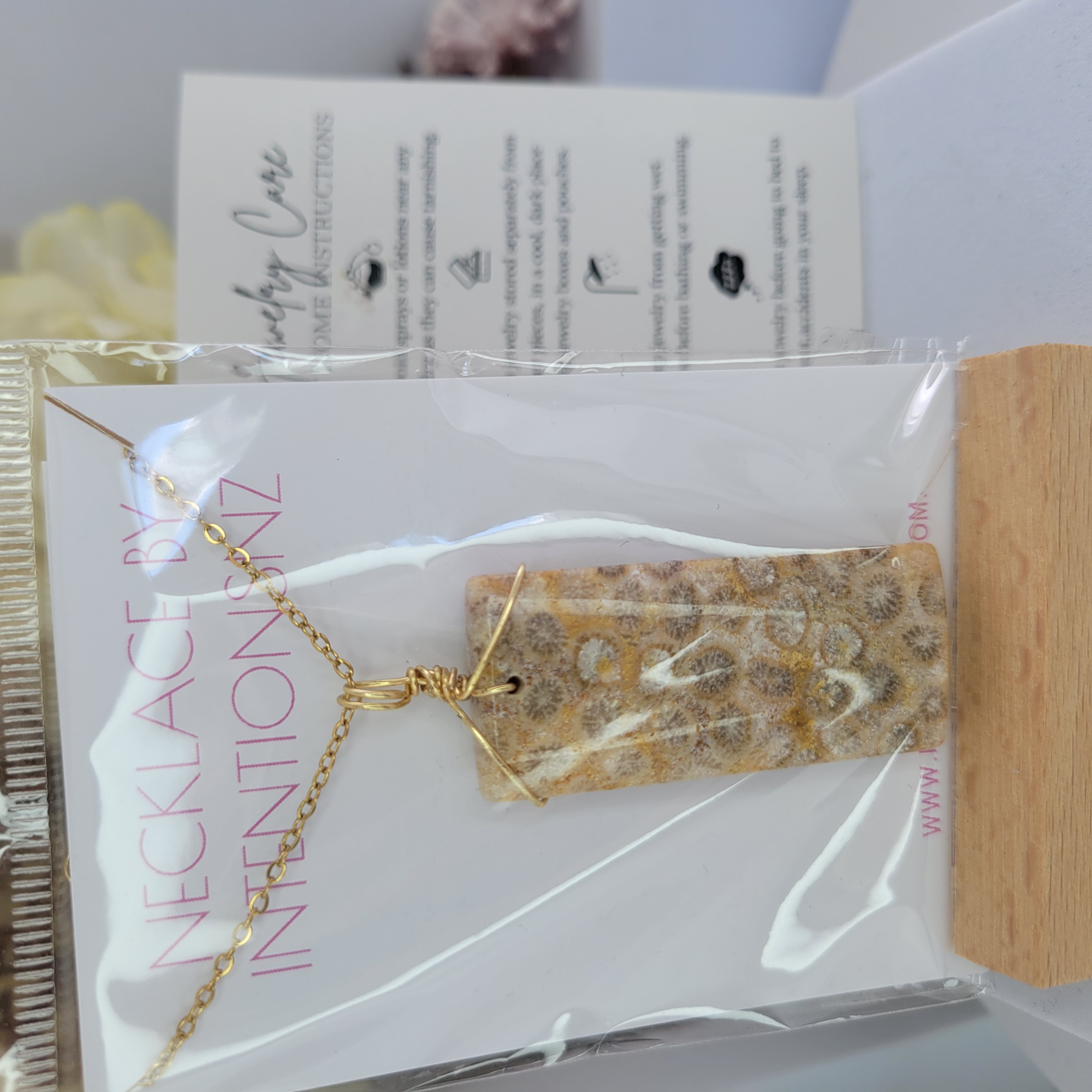 Coral Necklace - Gold