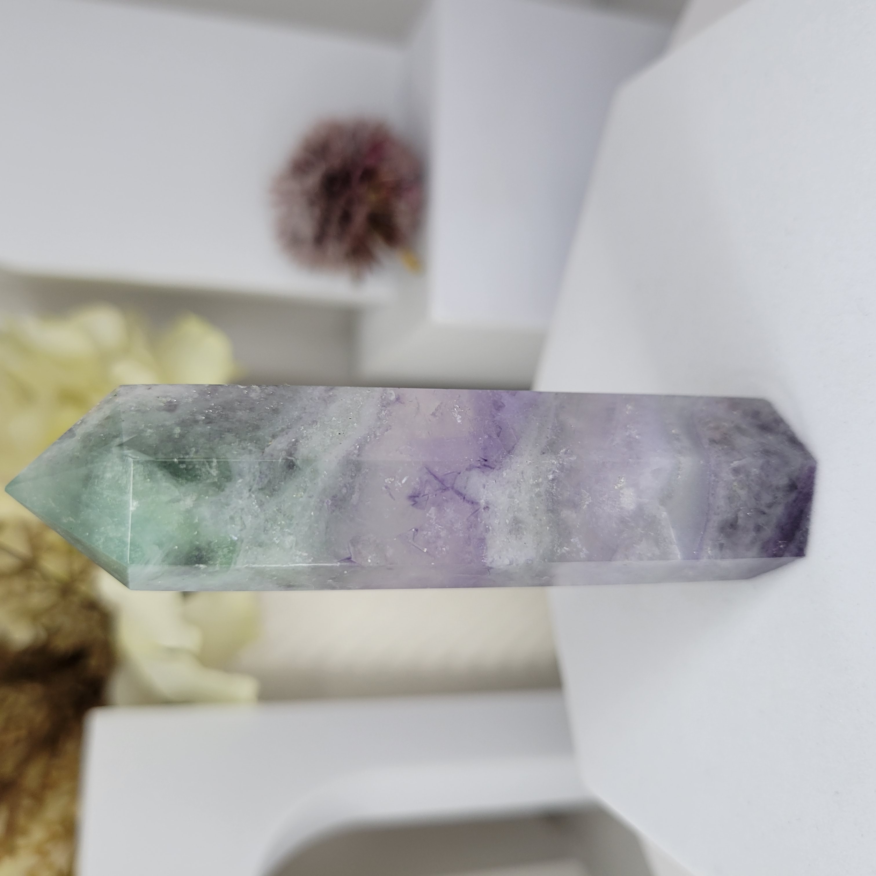 Rainbow Fluorite Point 9cm