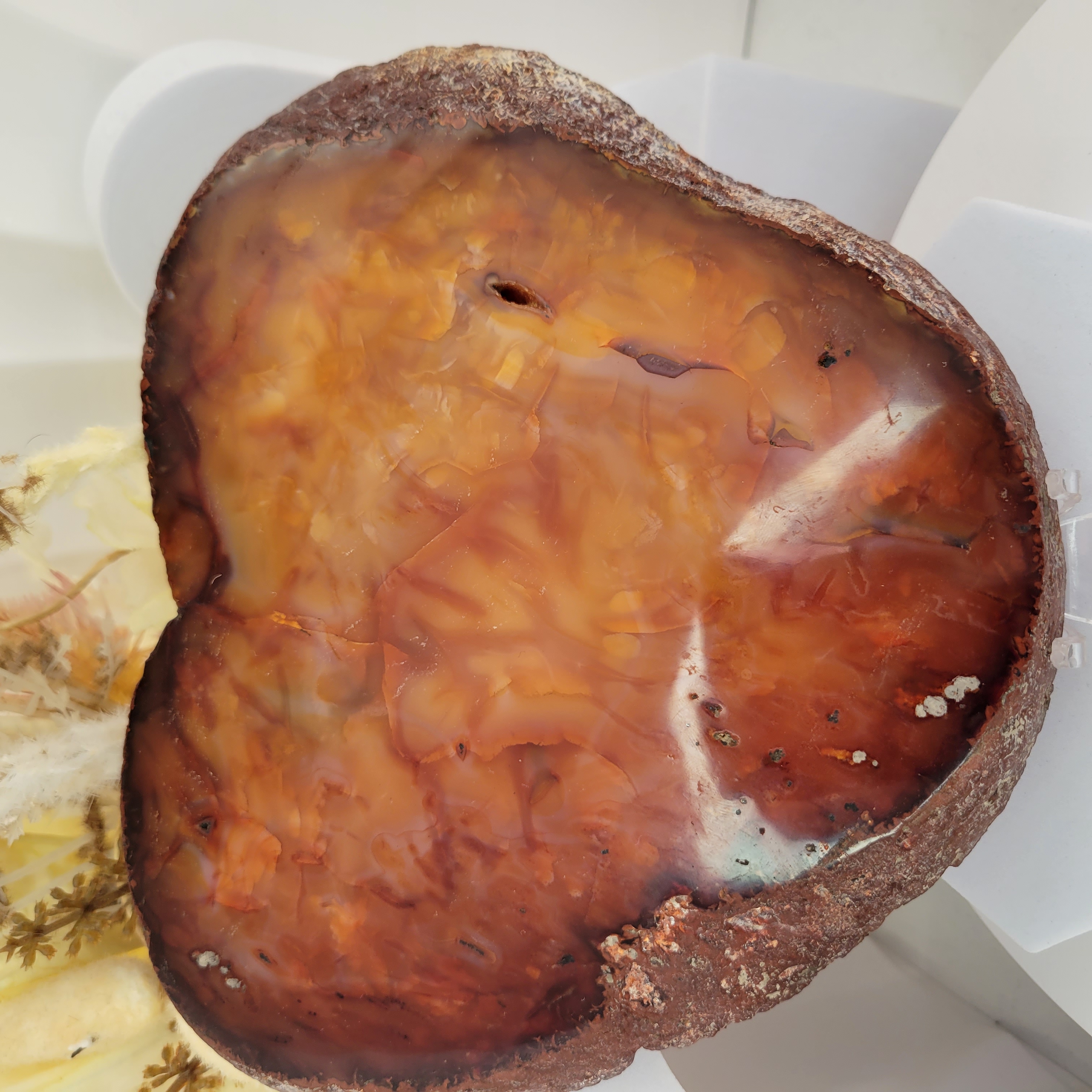 Large Carnelian Heart Slab