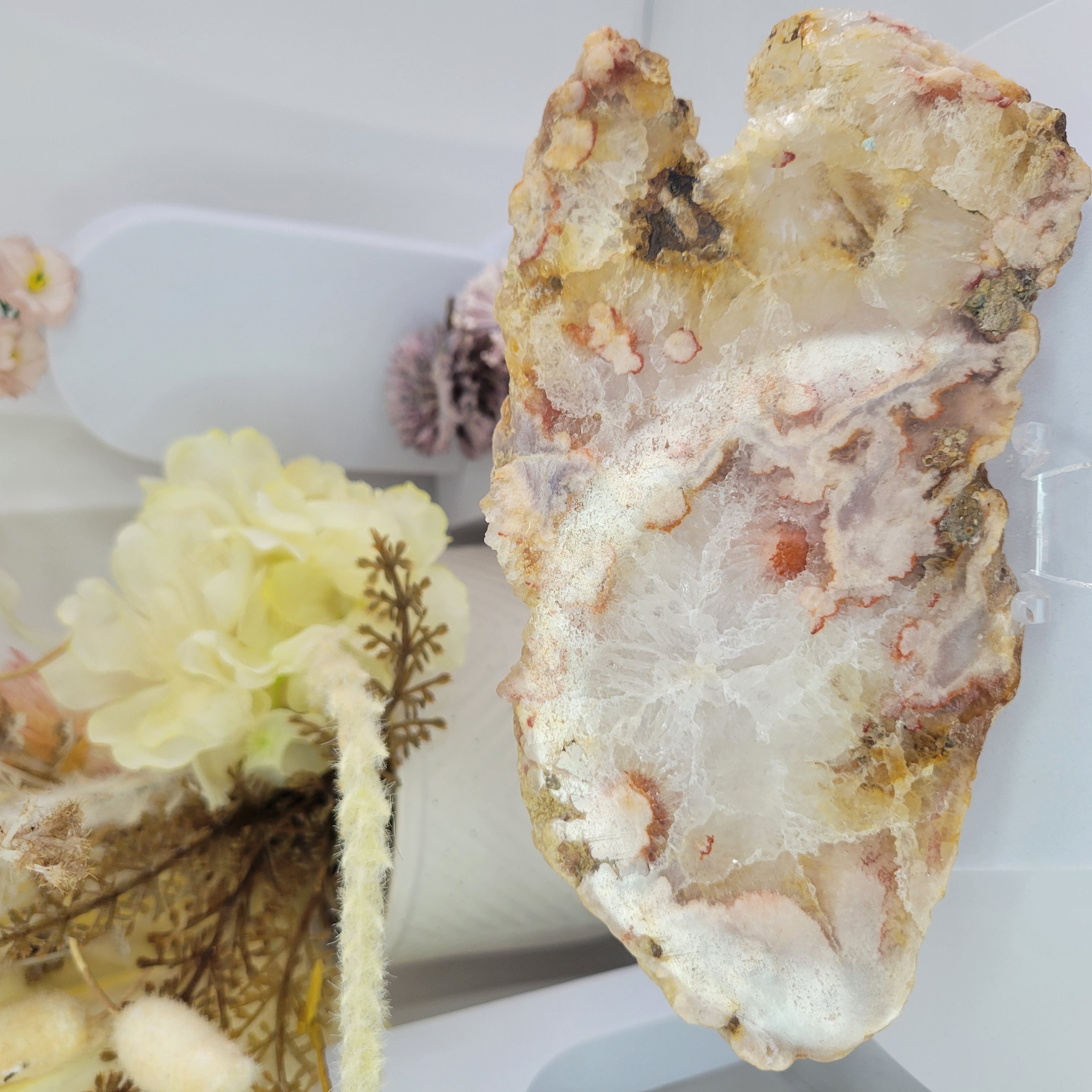 Pink Amethyst Slab + Stand