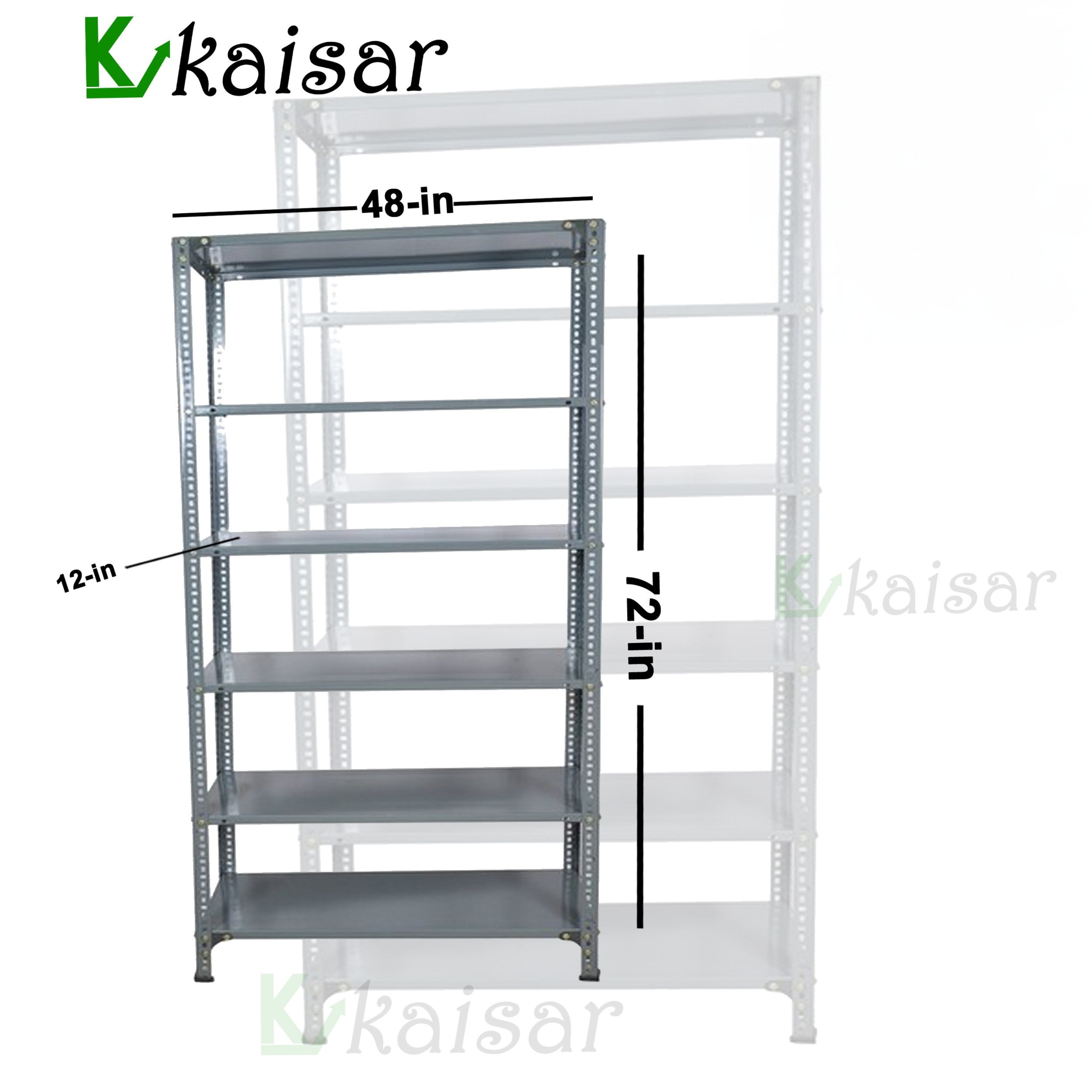 Kaisar SLOTTED ANGLE RACK 72X48X12 6 LAYER