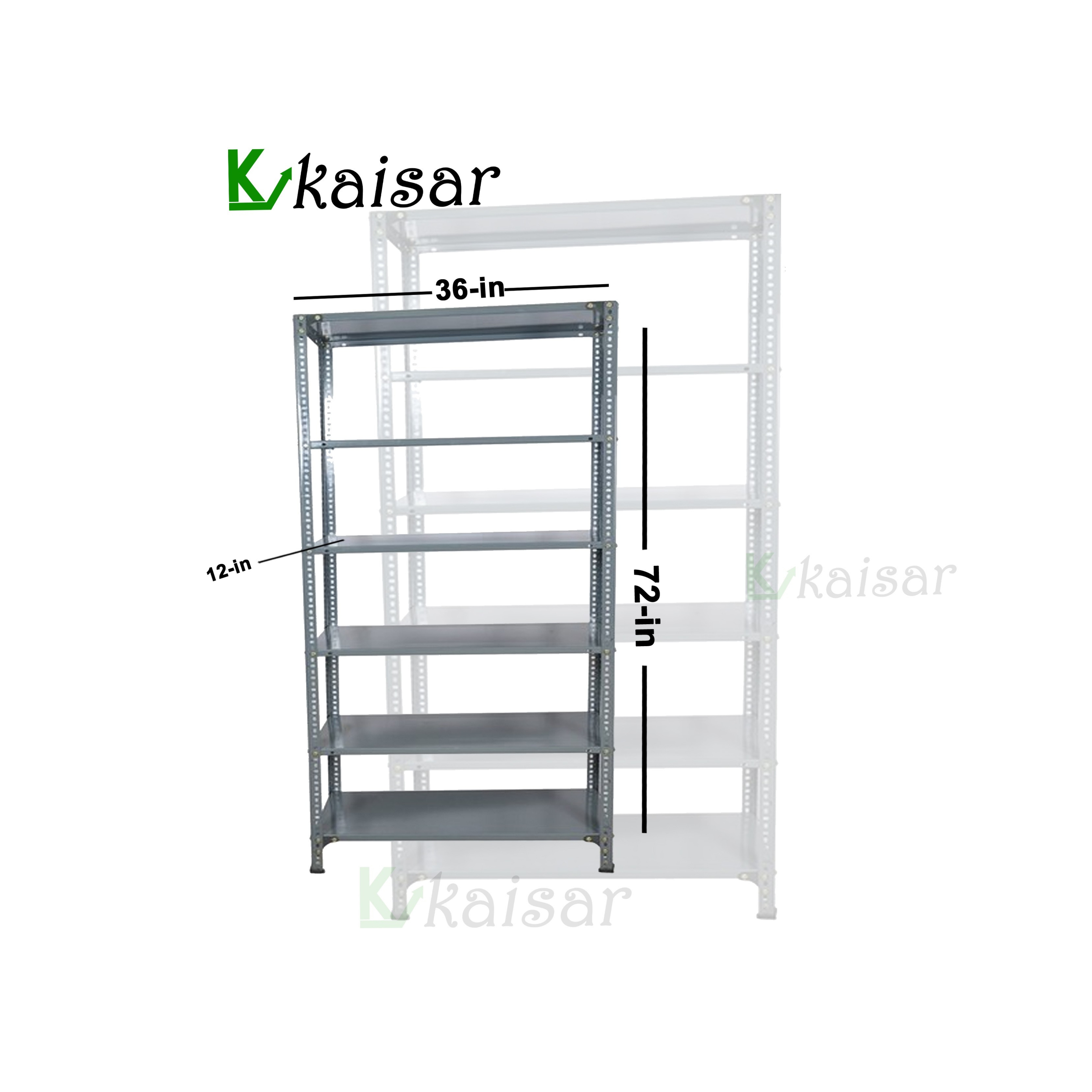 Kaisar SLOTTED ANGLE RACK 72X36X12 6 LAYER