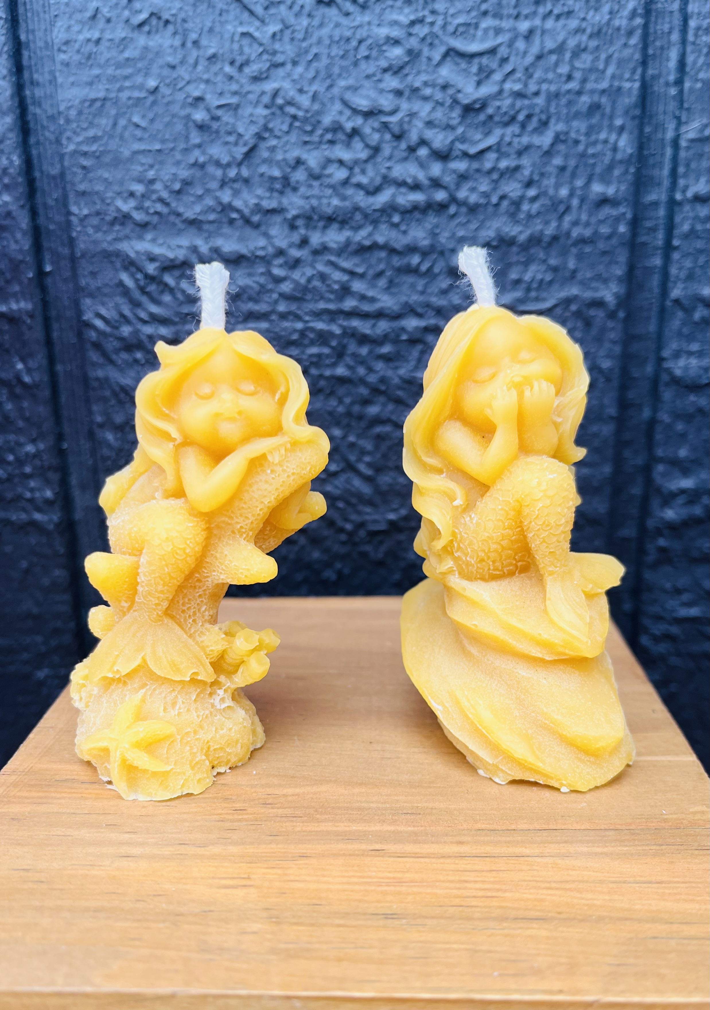 Mermaid beeswax candles