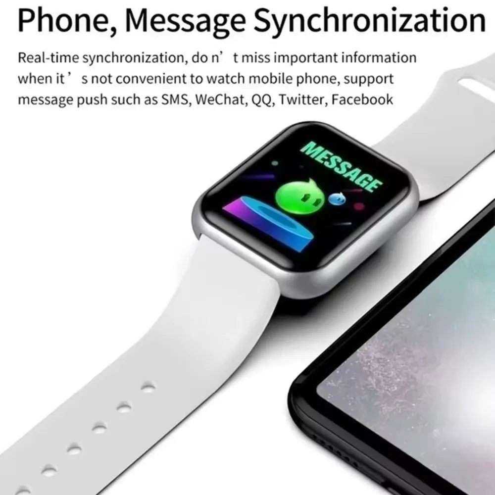 Sporty Touchscreen Smartwatch with Health Monitor
